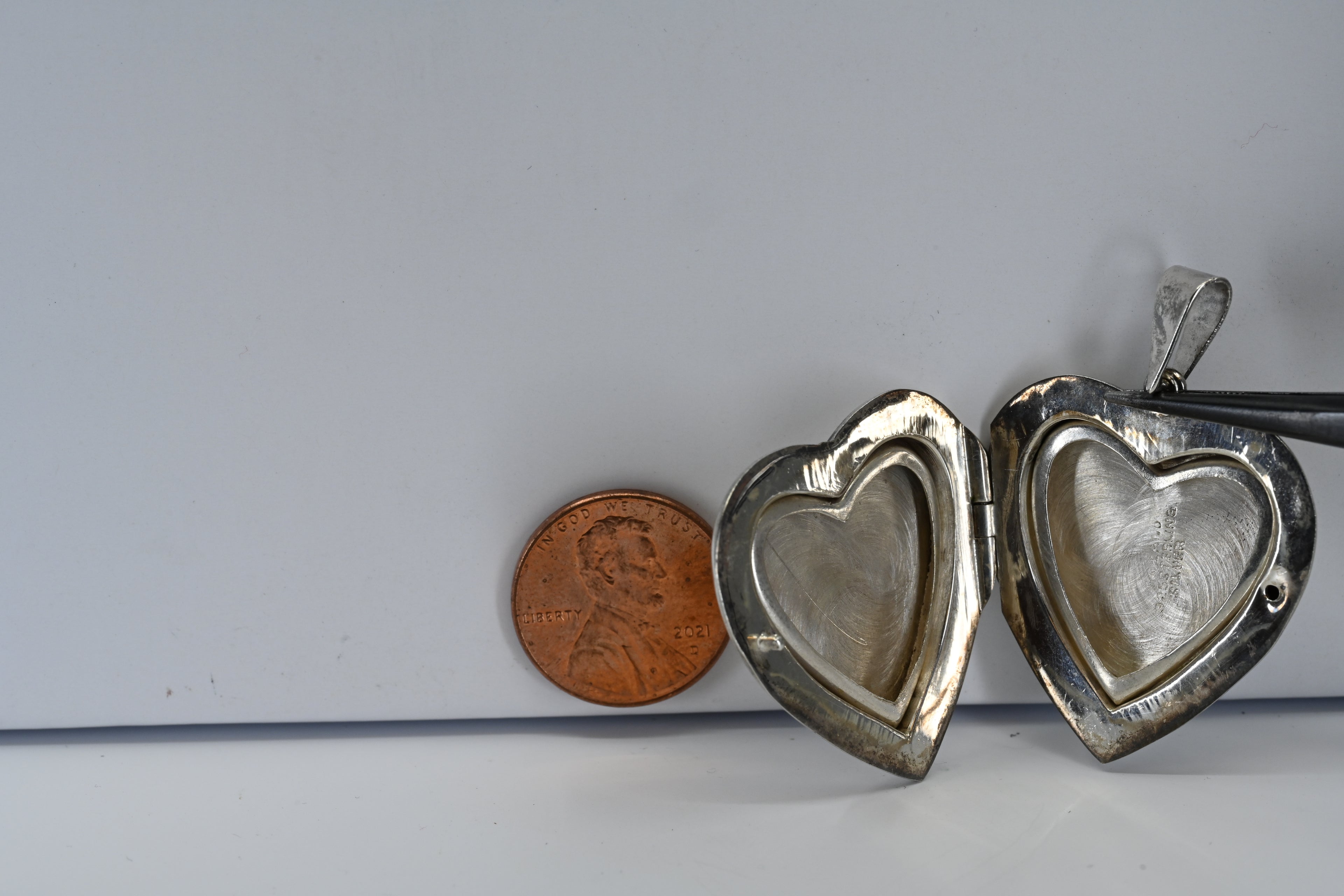 Sterling Silver  Heart Locket Pendant
