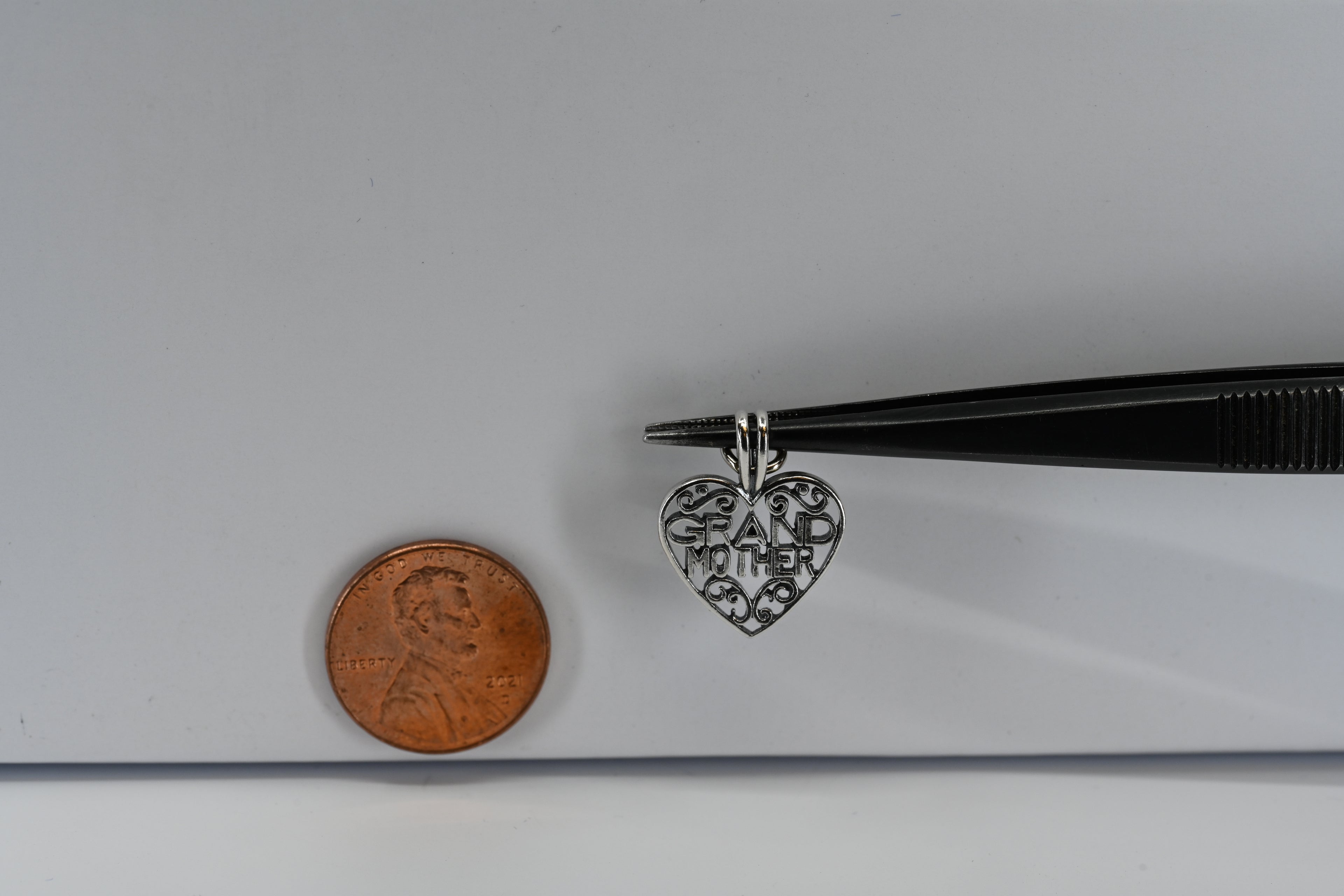 Sterling Silver Grandmother Heart Charm