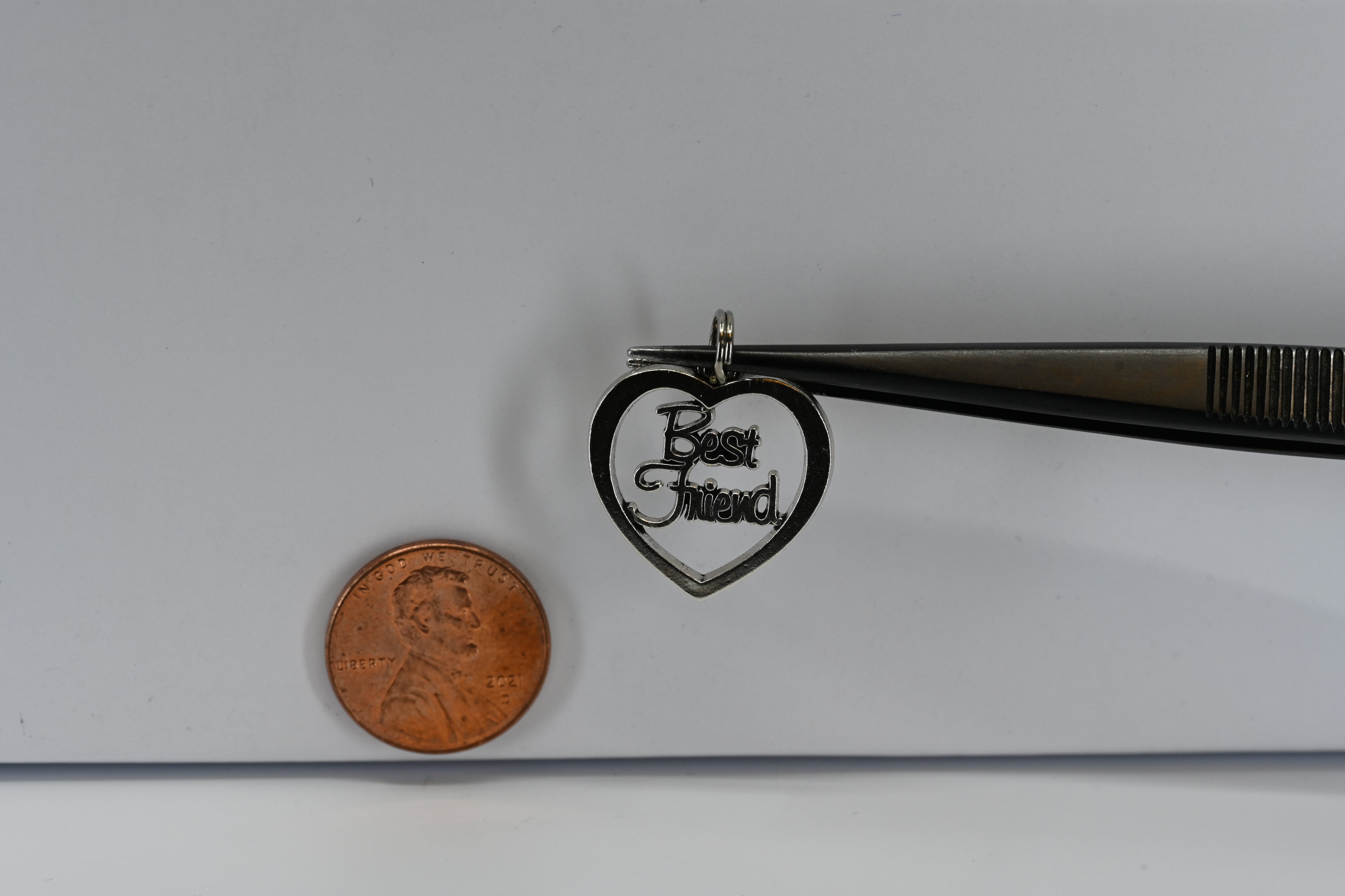 Sterling Silver Heart Best Friend Charm
