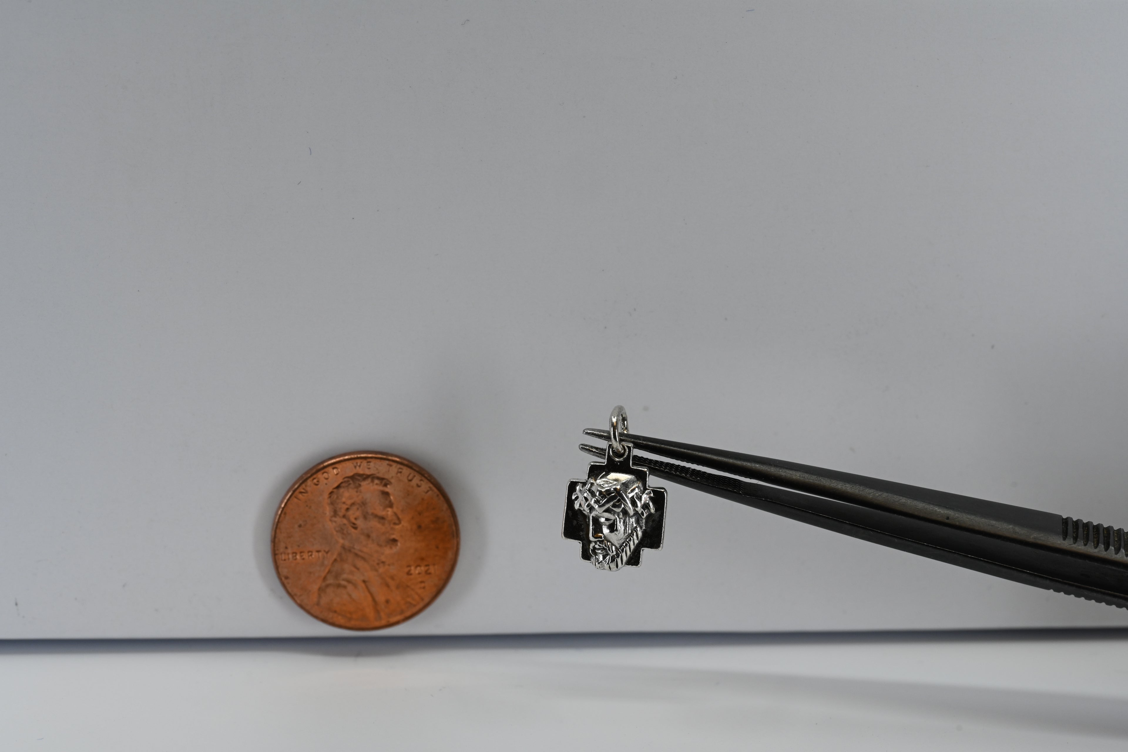 Sterling Silver Head of Christ Charm
