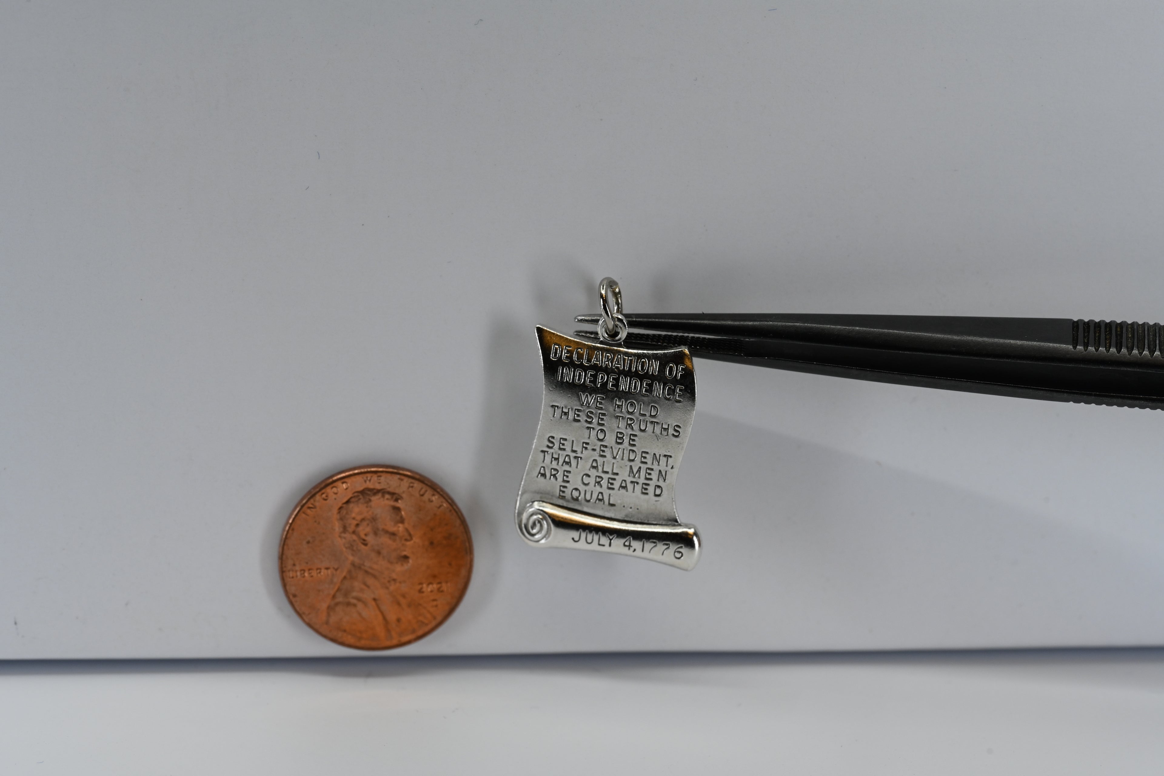 Sterling Silver Declaration of Independence Charm
