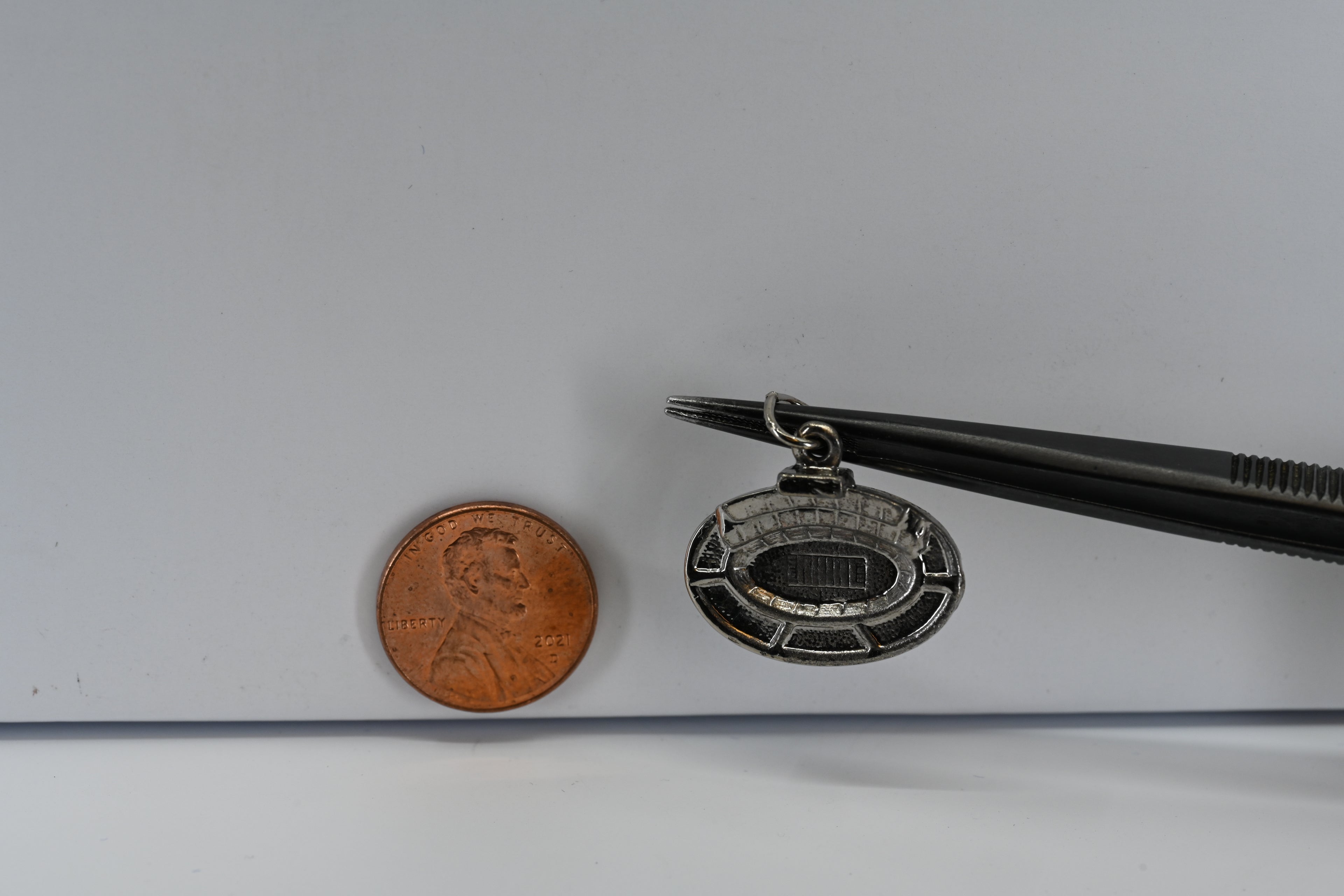 Sterling Silver Football Stadium Charm