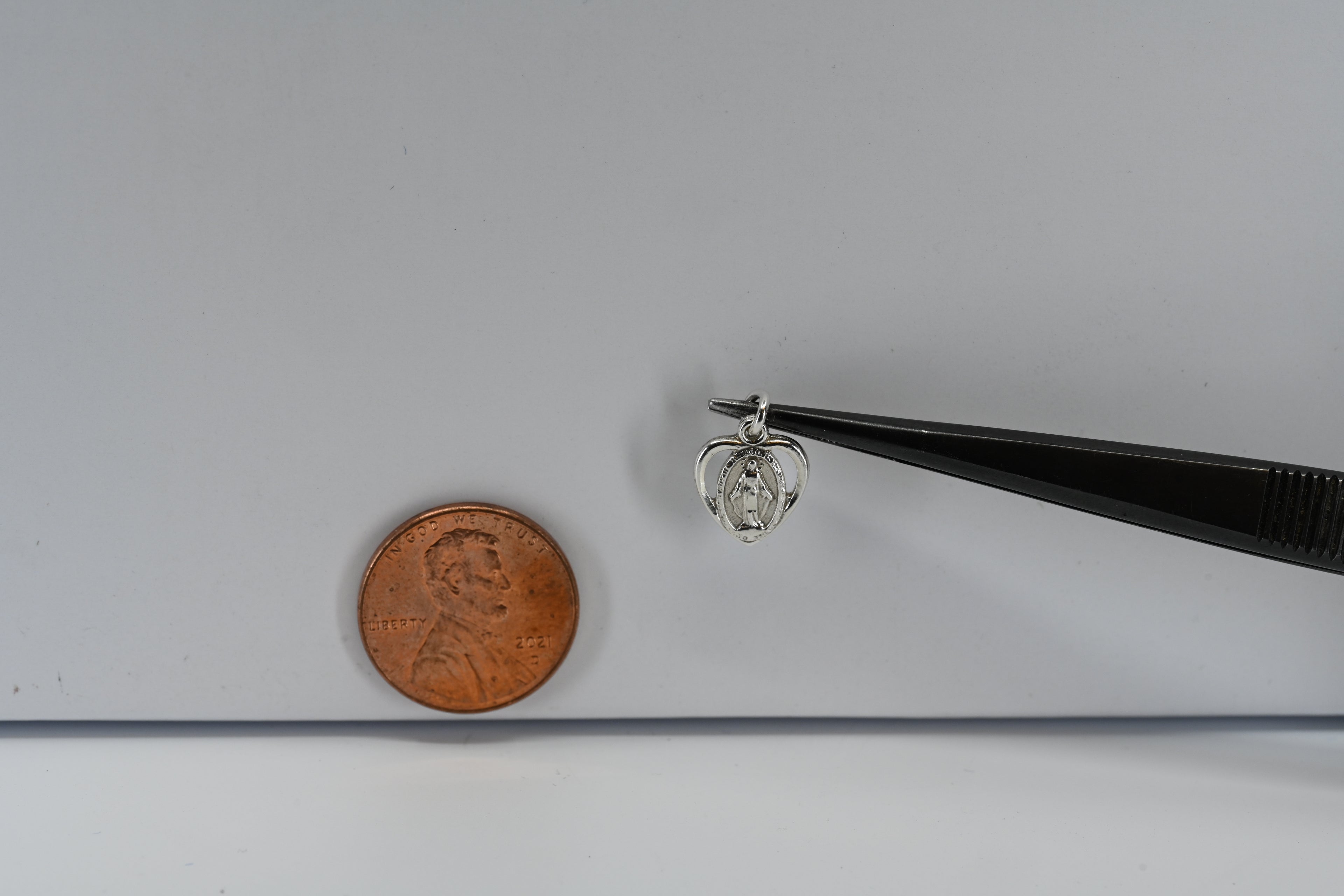 Sterling Silver Heart Shaped Miraculous Charm