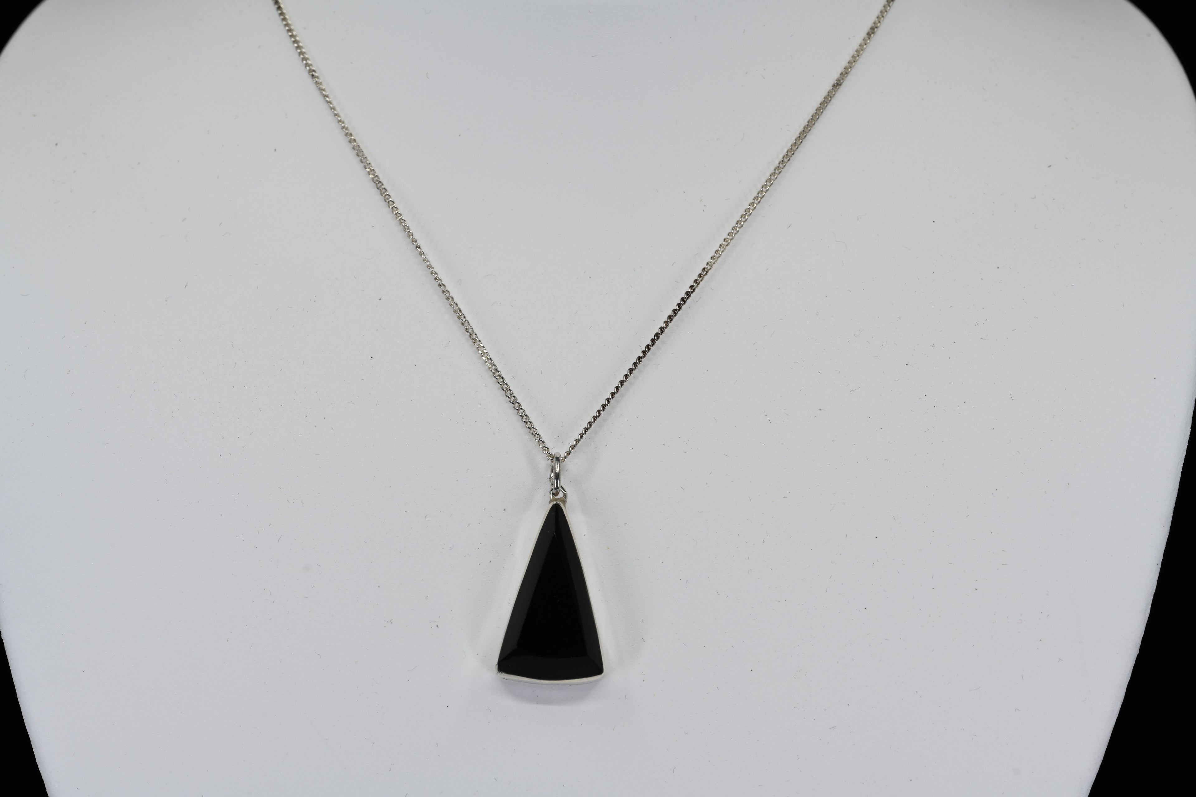 Sterling Silver Black Stone Necklace