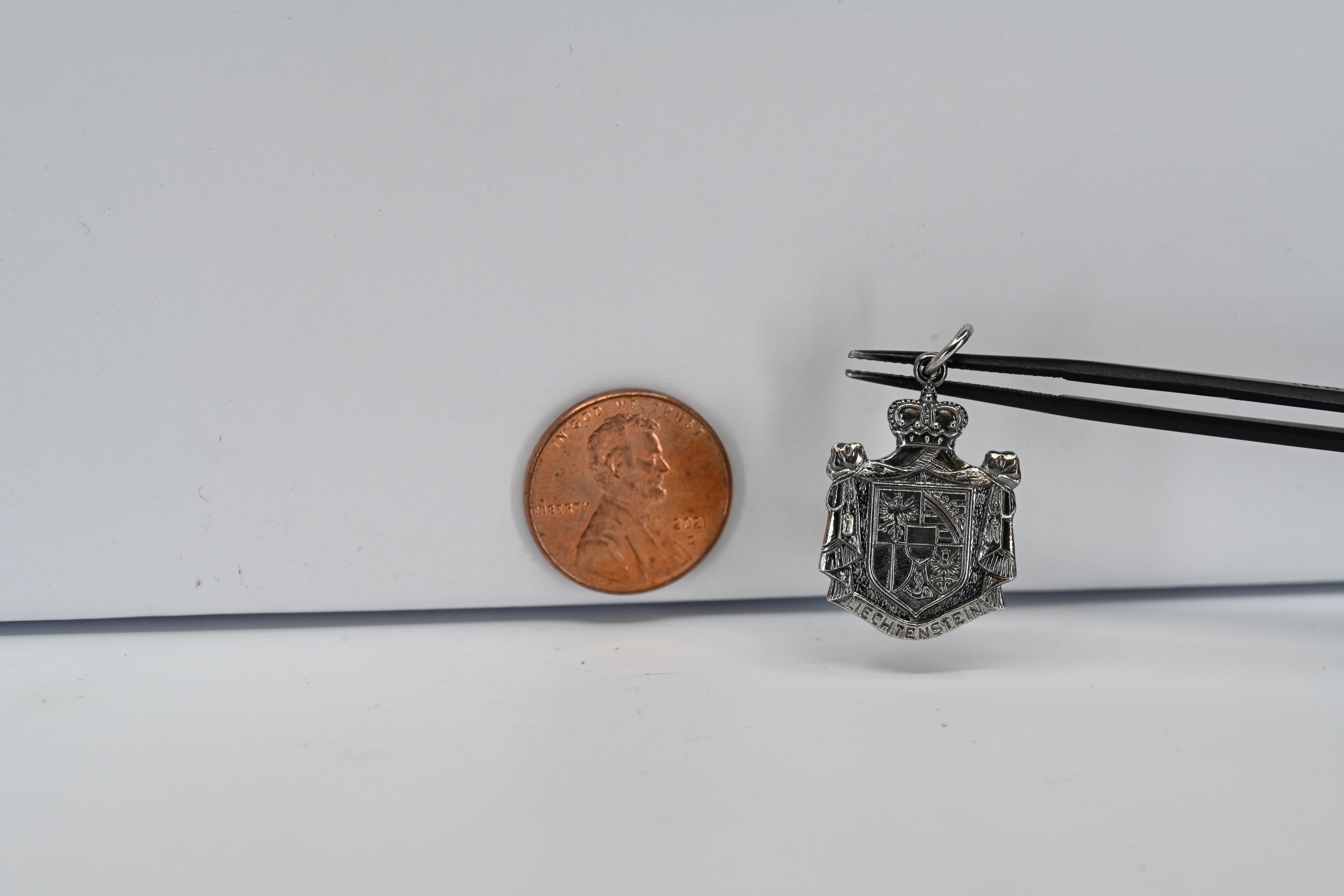 Sterling Silver Liechtenstein Crest Charm