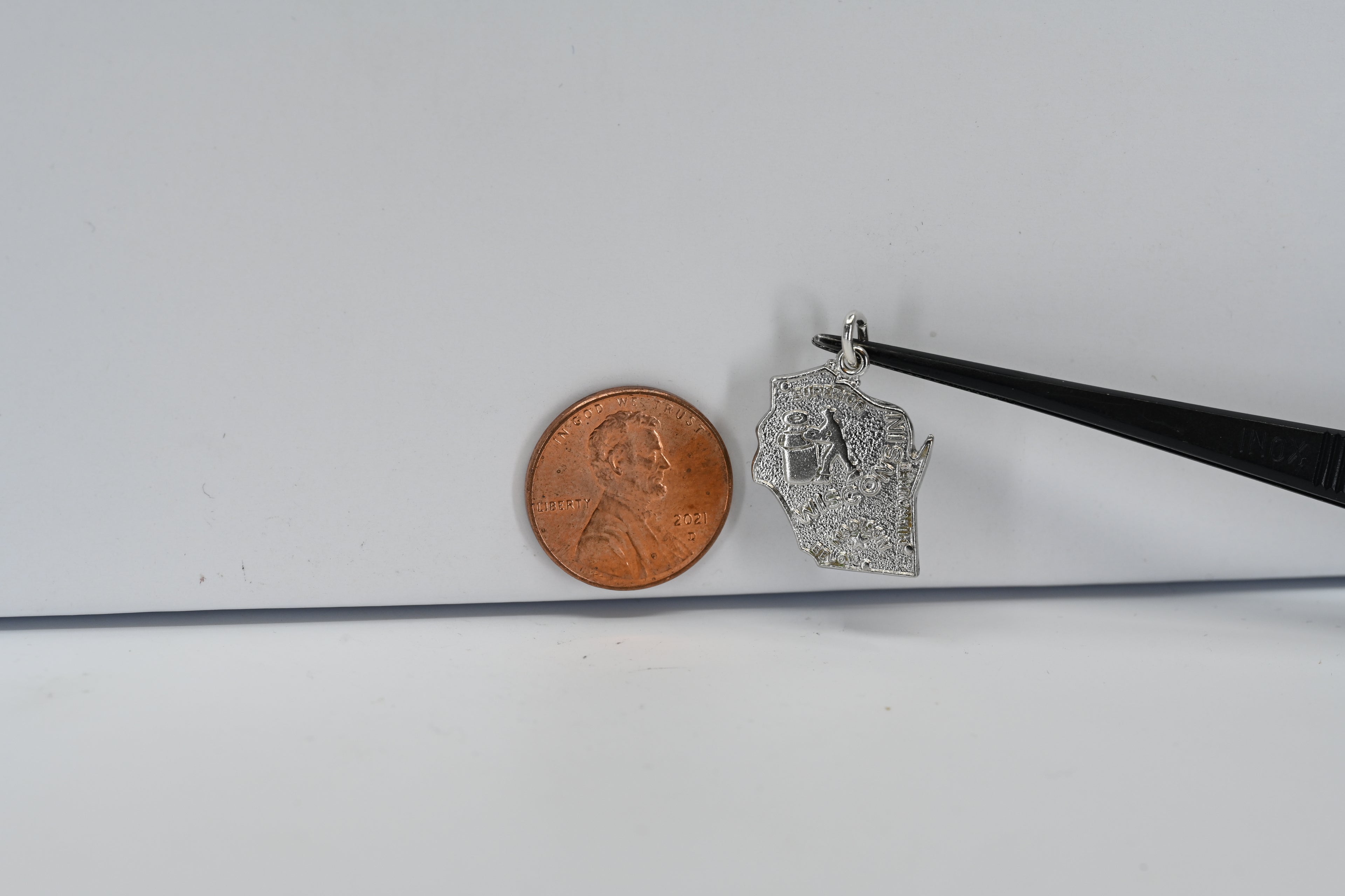 Sterling Silver Wisconsin State Charm