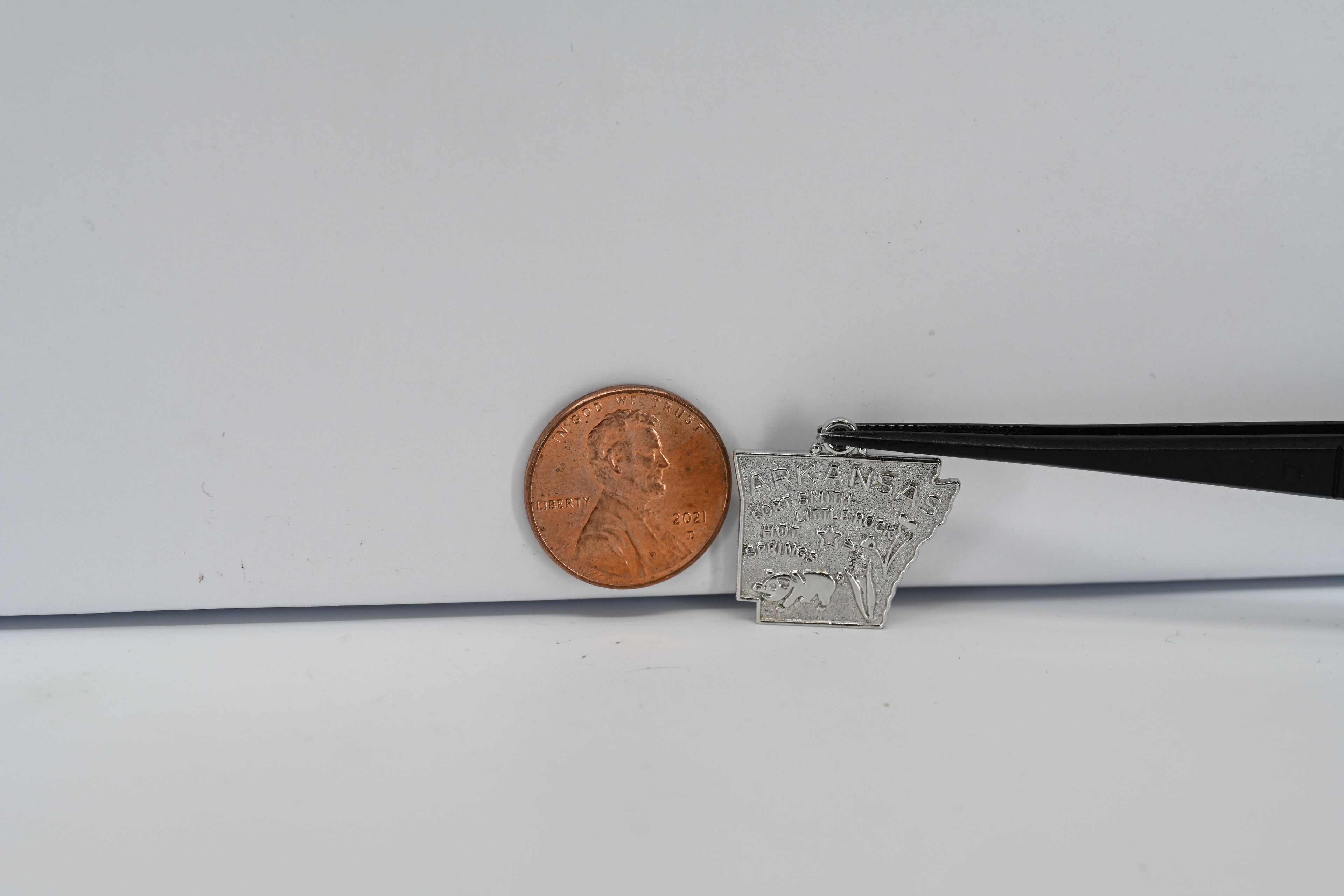 Sterling Silver Arkansas State Charm