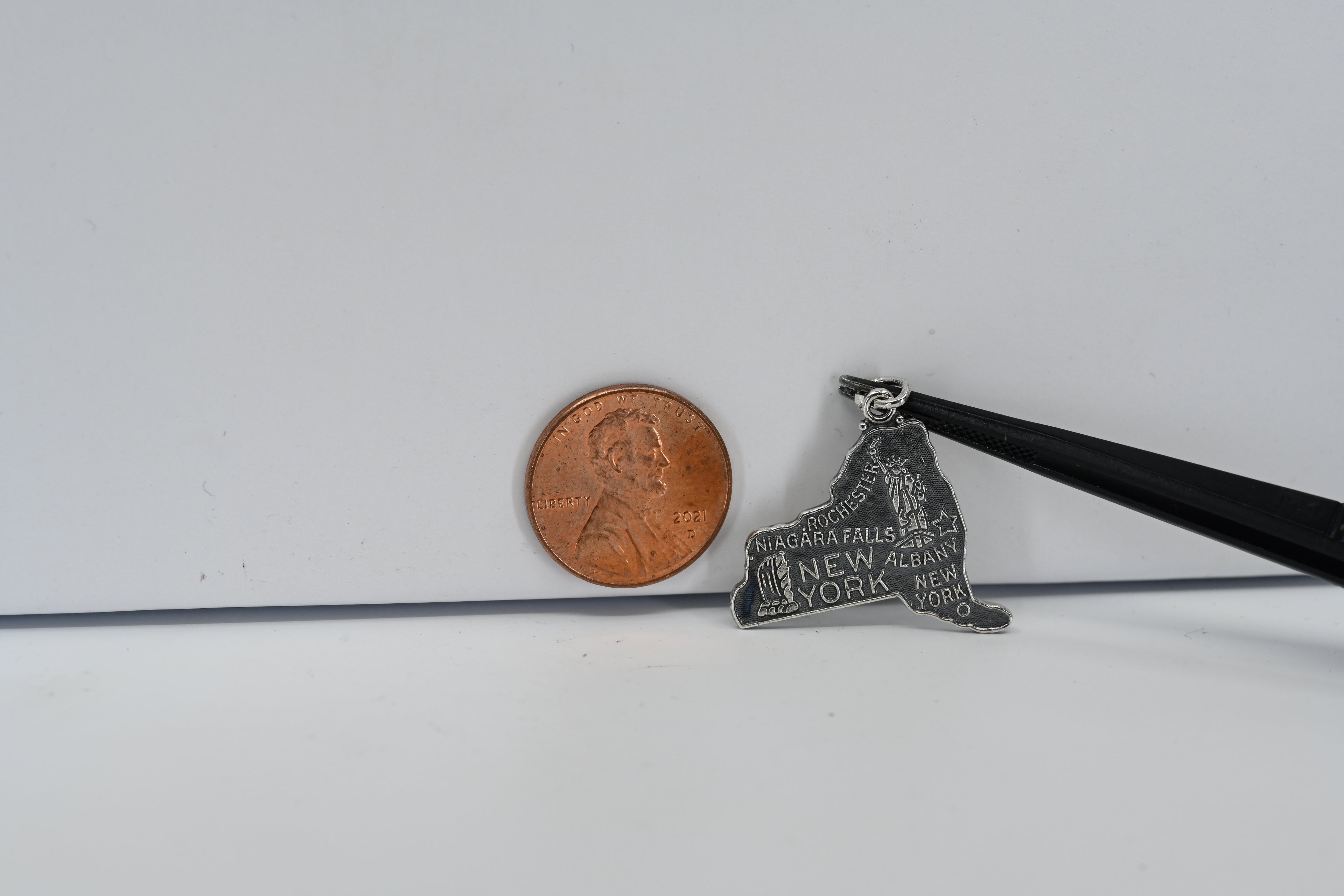Sterling Silver New York  State Charm