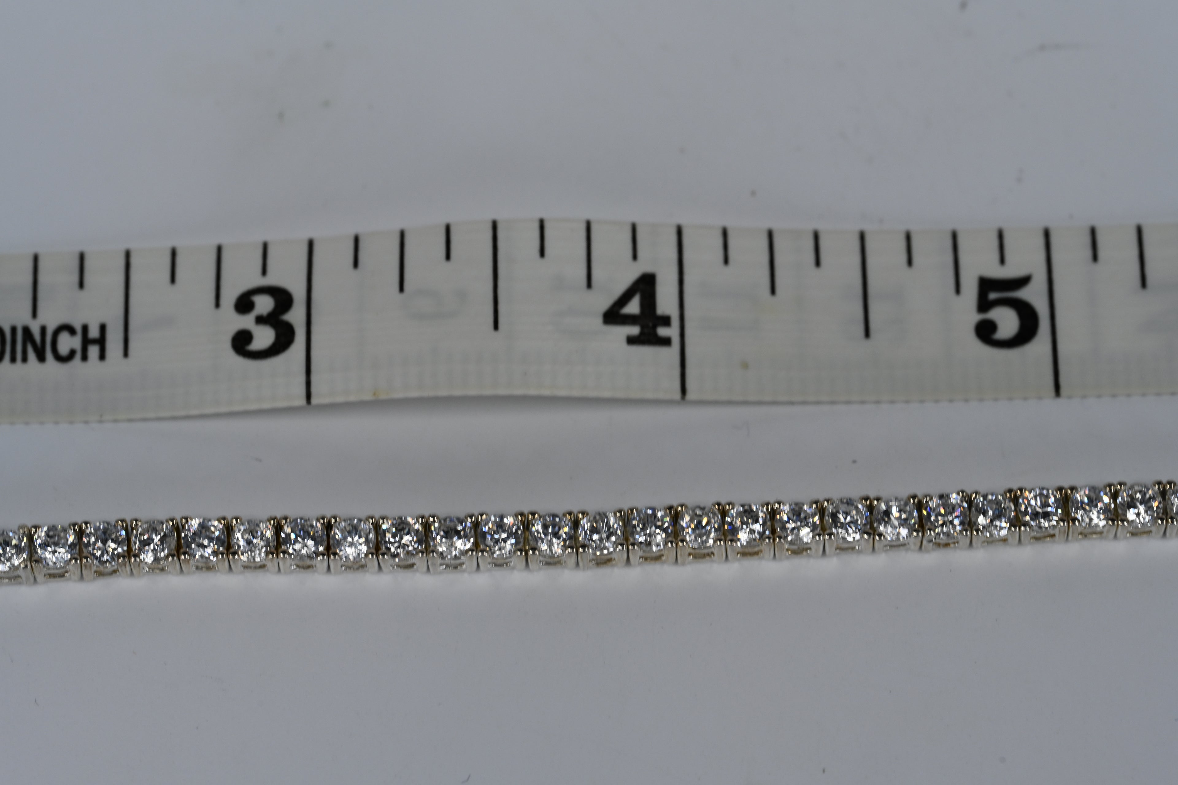 Sterling Silver Colorless Zirconia Box Clasp Tennis Bracelet