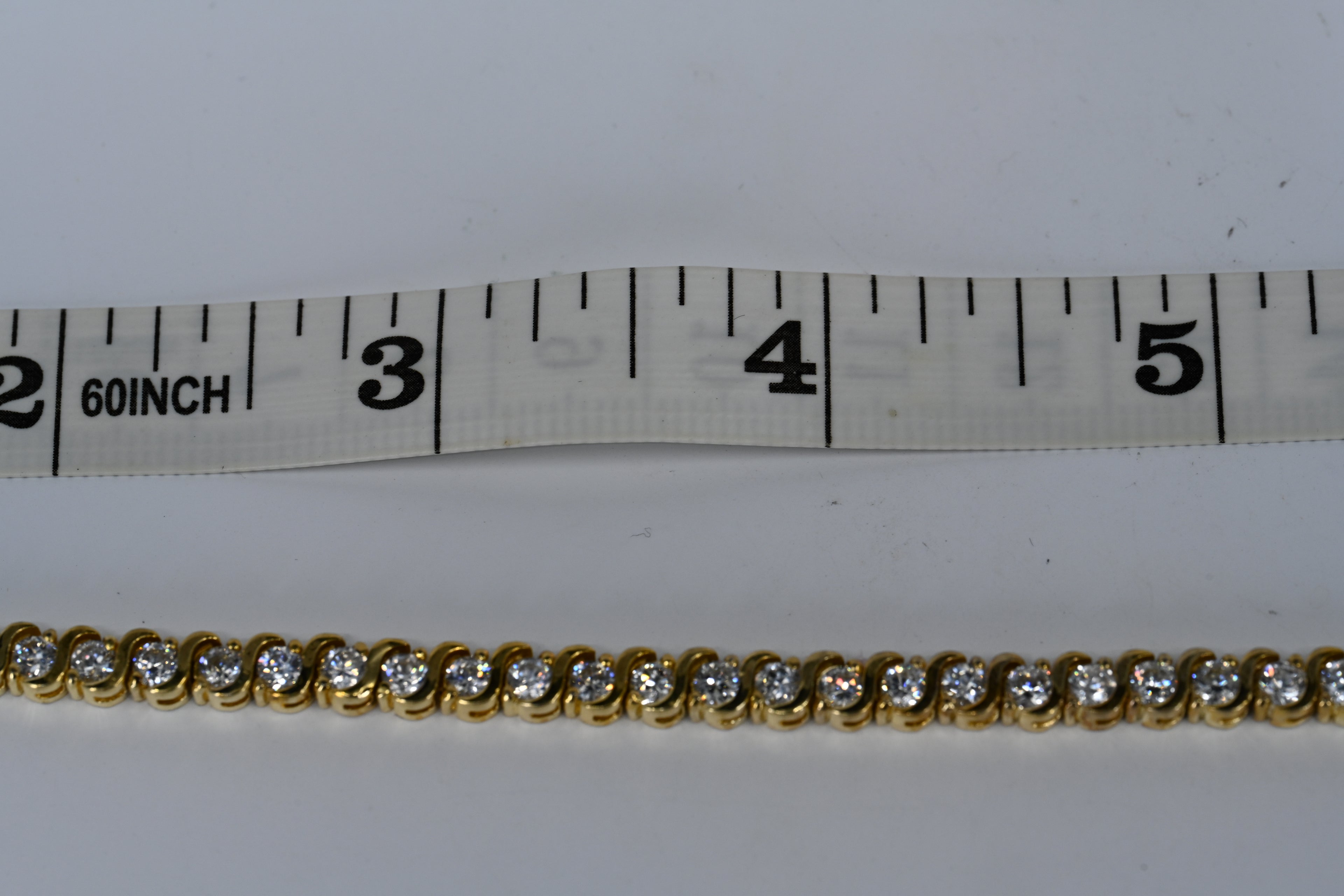 Sterling Silver Yellow Colorless Cubic Zirconia Bracelet