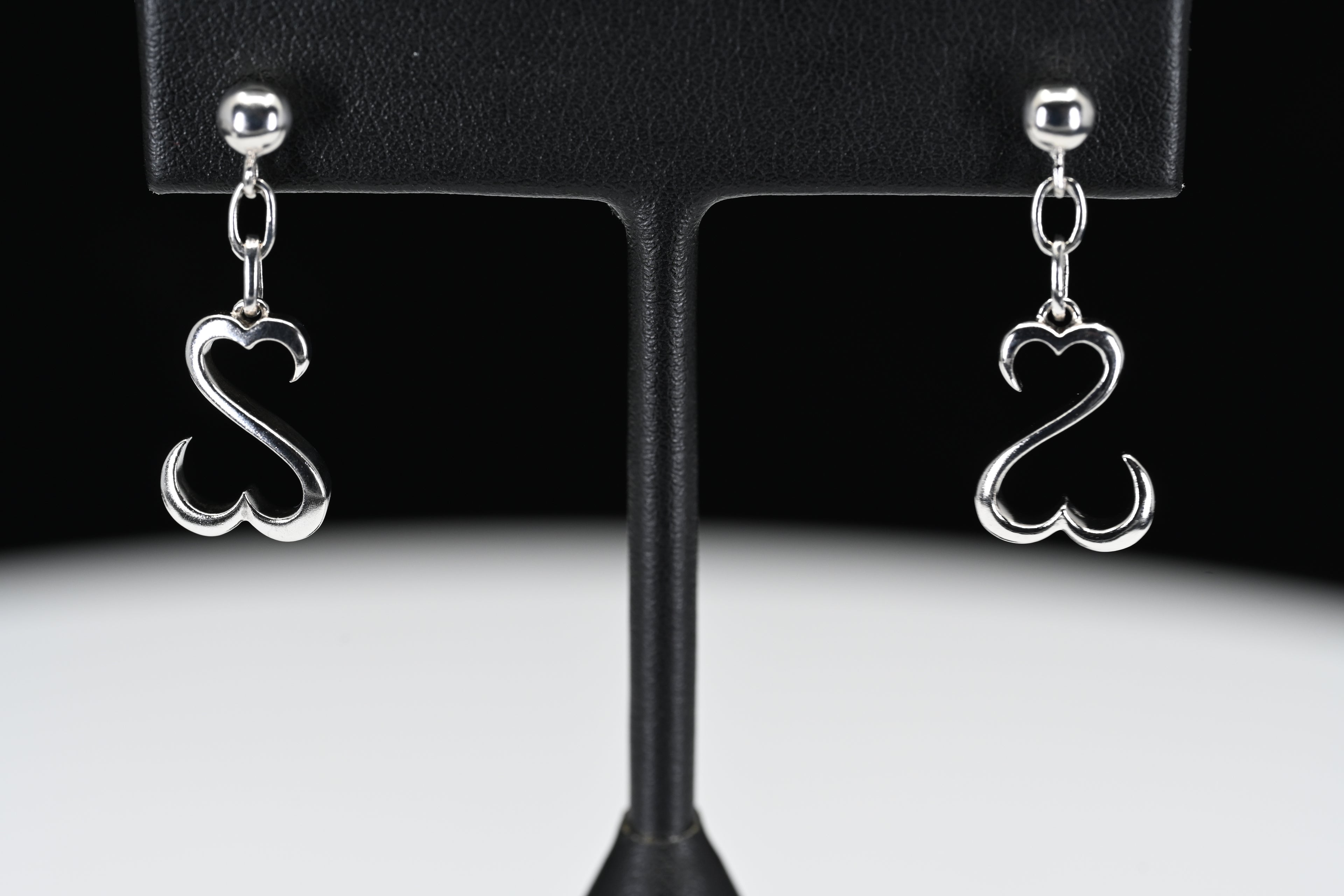 Sterling Silver Heart Stud Earrings