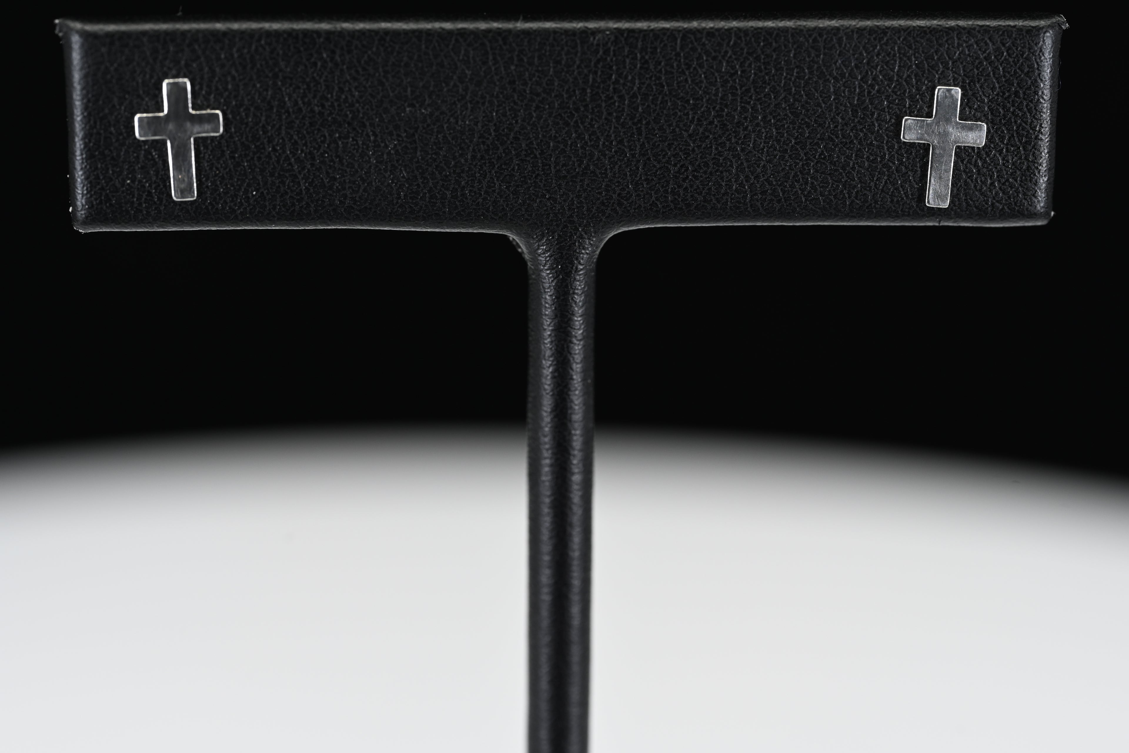 Sterling Silver Cross Stud Earrings