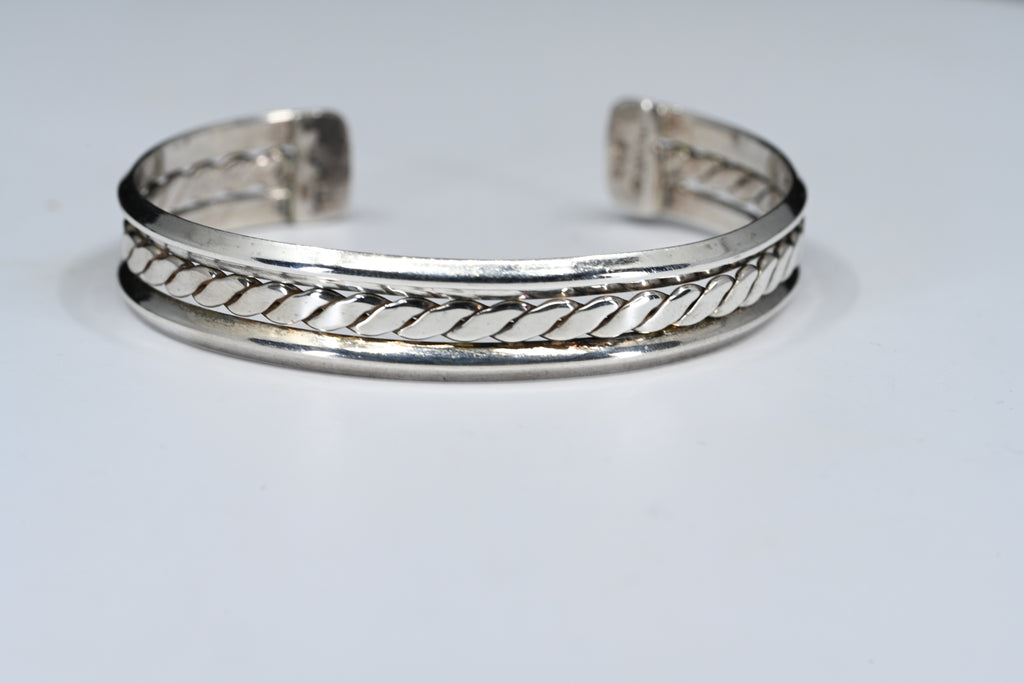 Sterling Silver Navajo-Style Cuff Bracelet