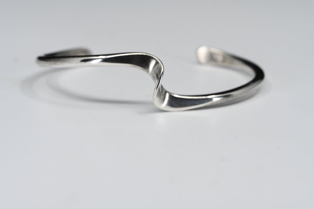 Sterling Silver Wave Cuff Bracelet