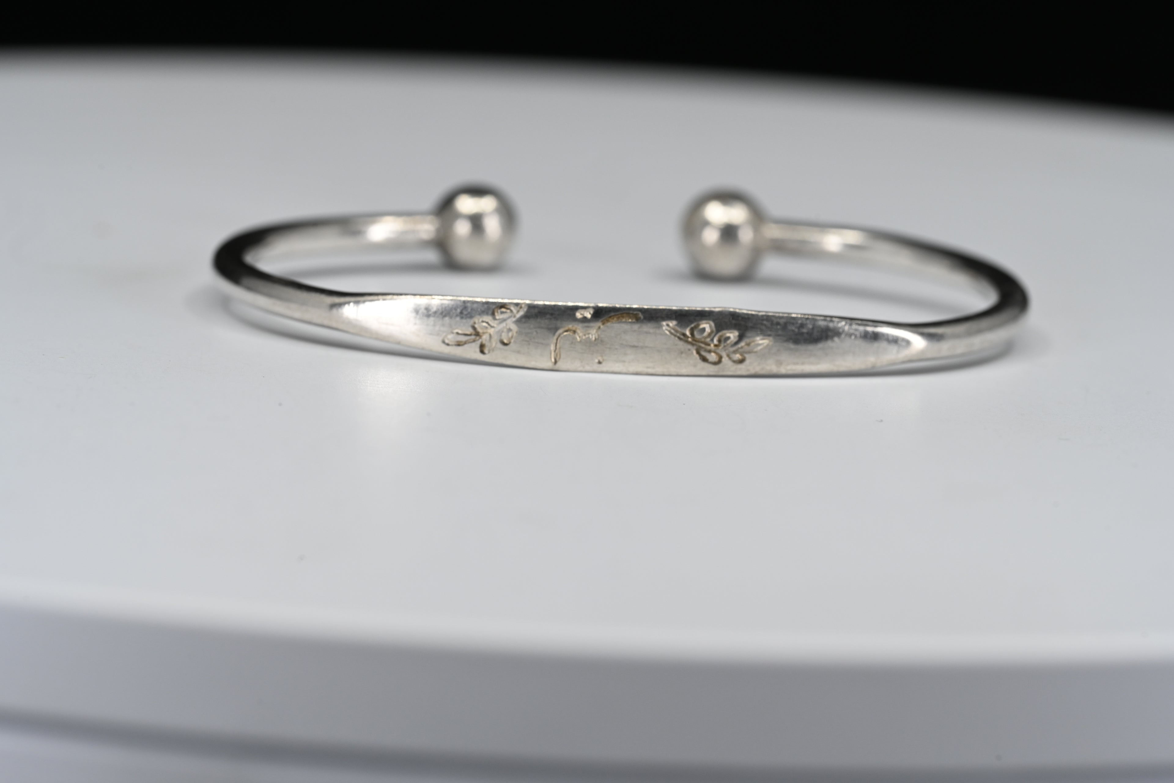 Sterling Silver Floral Cuff Bracelet