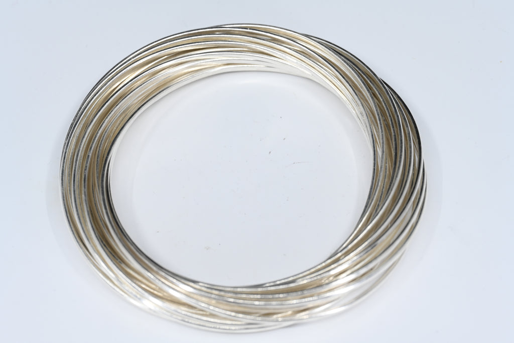 Sterling Silver Interlocking Multi-Bangle Bracelet