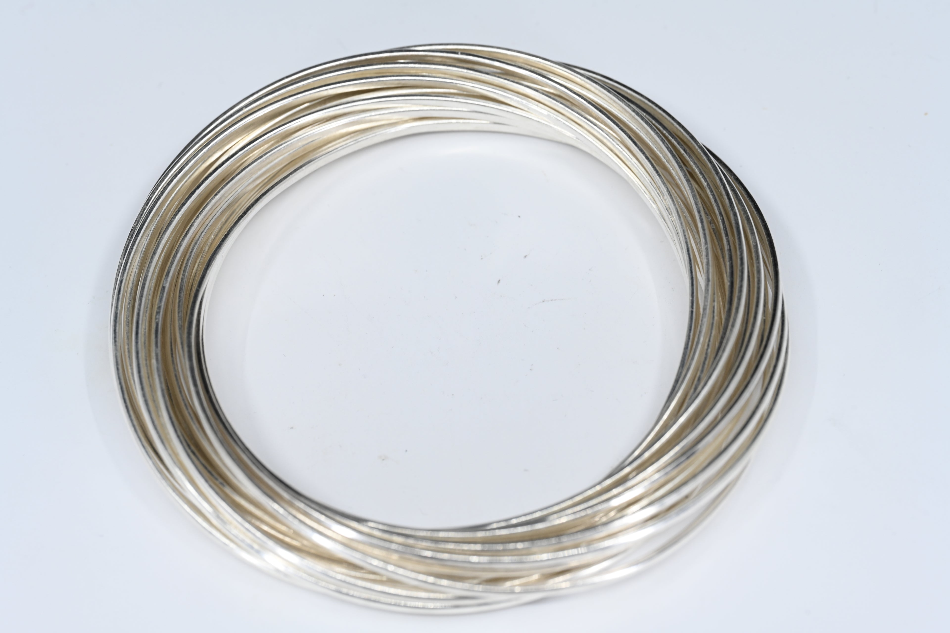 Sterling Silver Interlocking Multi-Bangle Bracelet