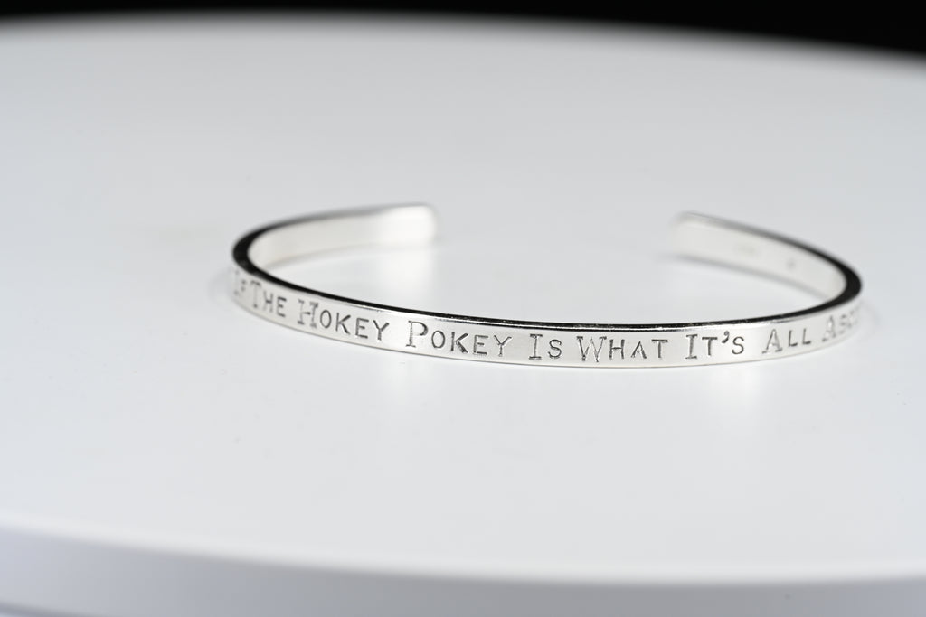 Sterling Silver Hokey Pokey Cuff Bracelet