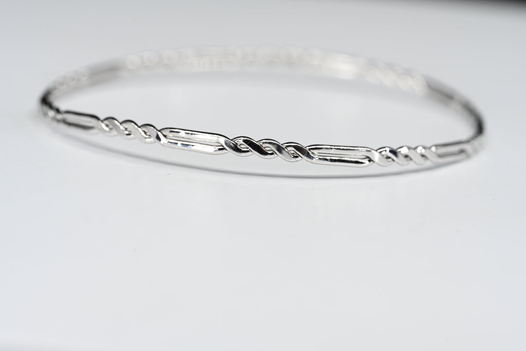 Sterling Silver Twisted Bangle Bracelet