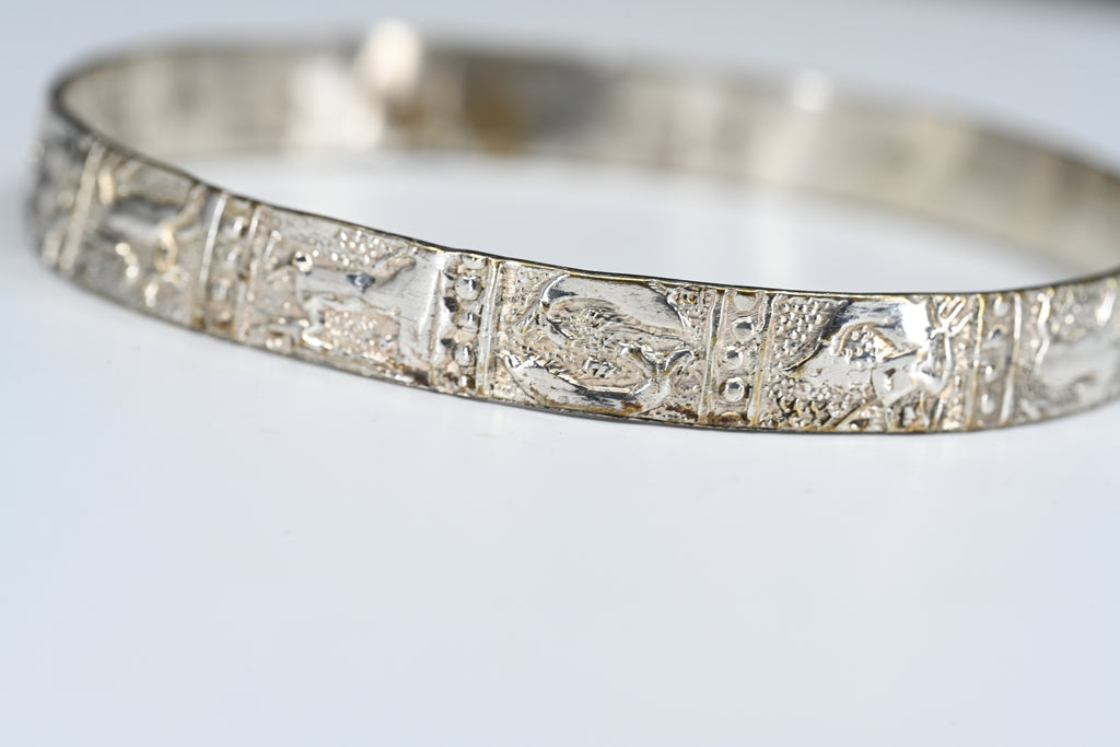 Sterling Silver Zodiac Bangle Bracelet