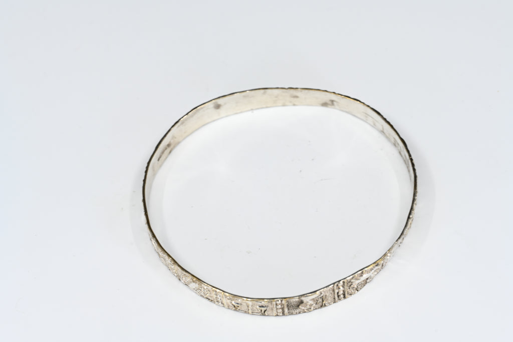 Sterling Silver Zodiac Bangle Bracelet