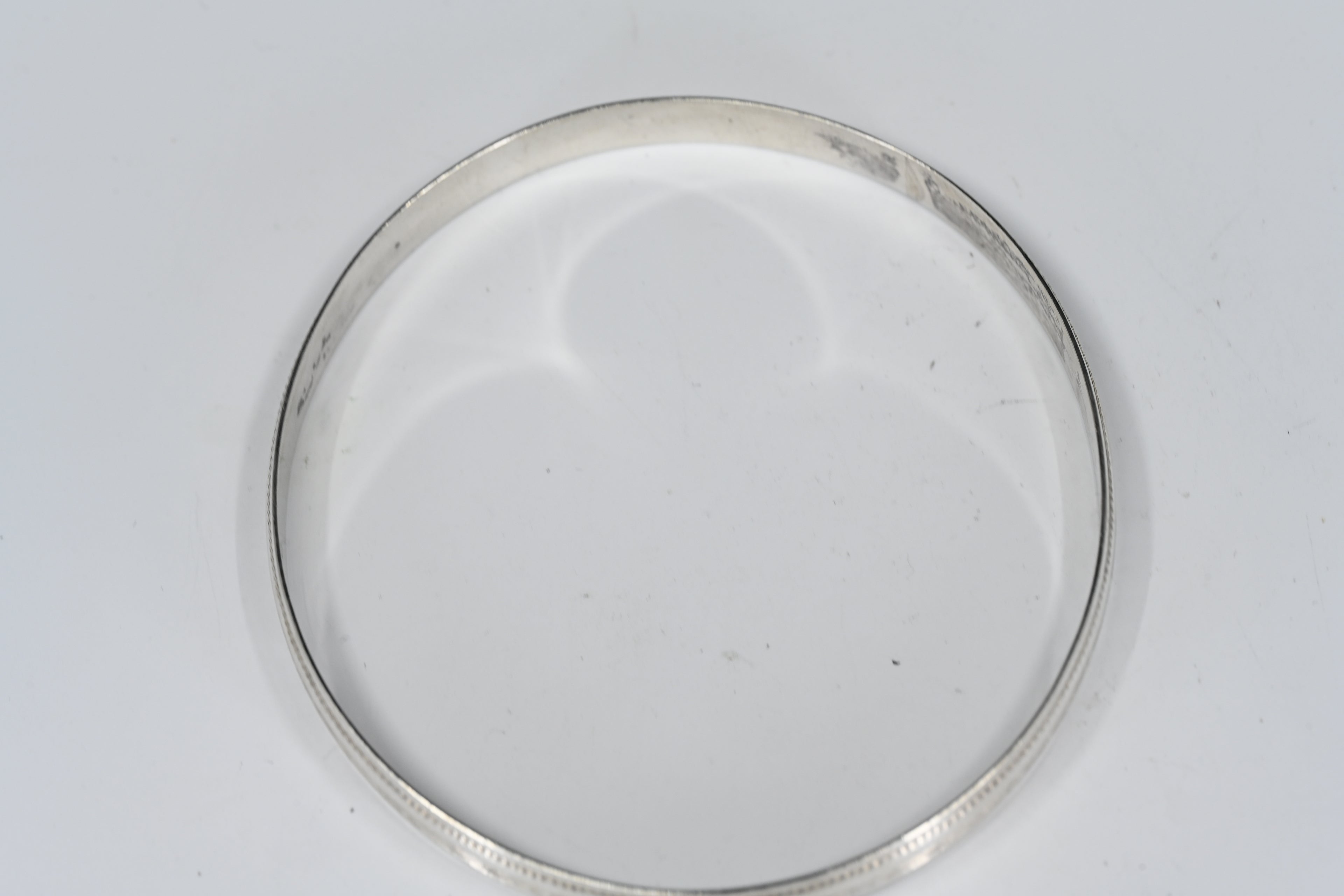 Sterling Silver Milgrain  Bangle Bracelet