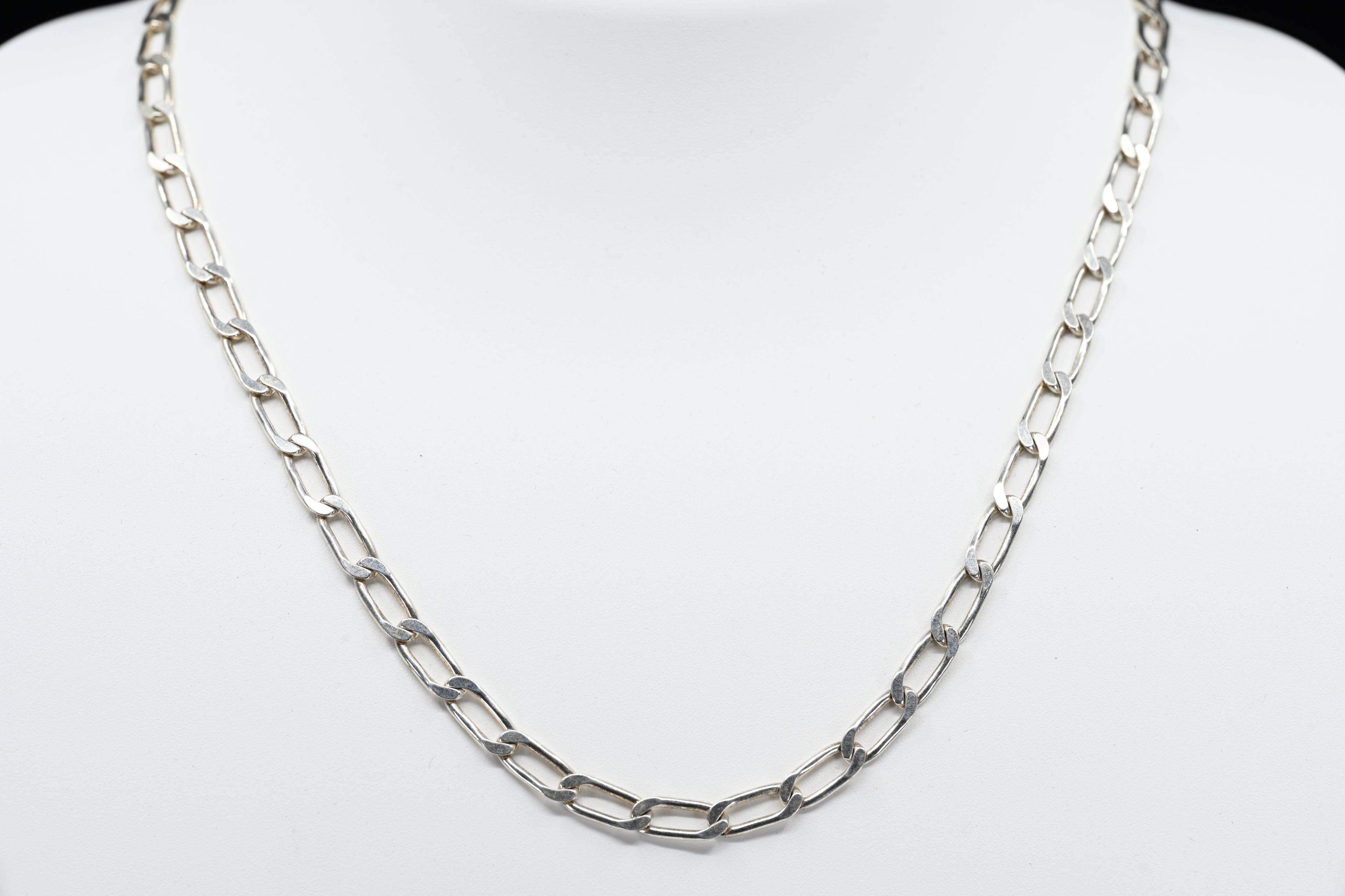 Sterling Silver Elongated Curb Chain