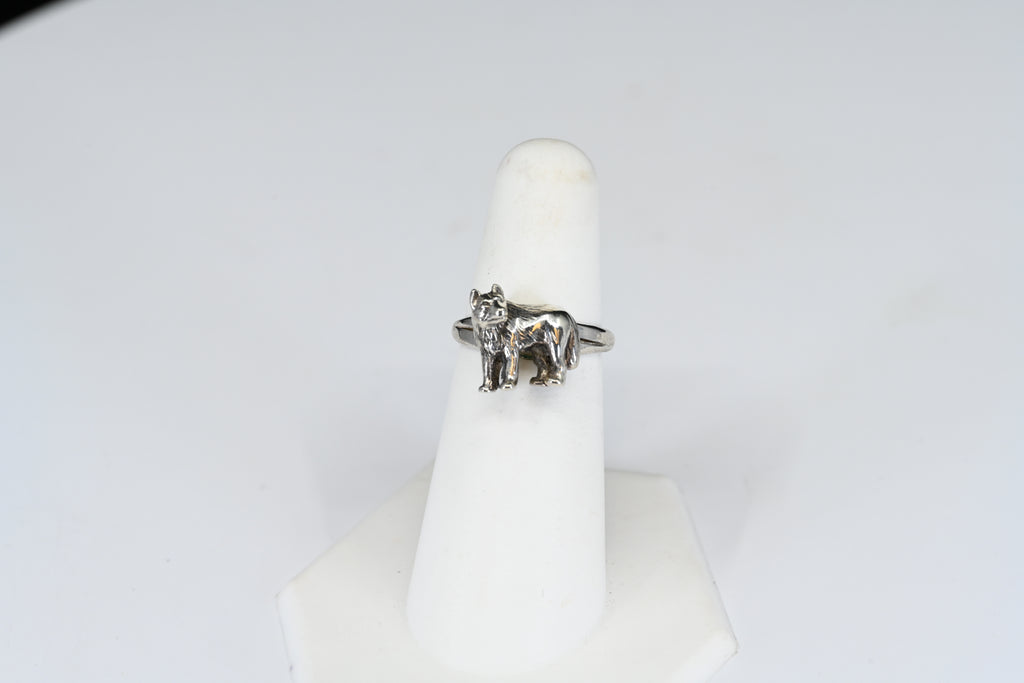 Sterling Silver Wolf Ring