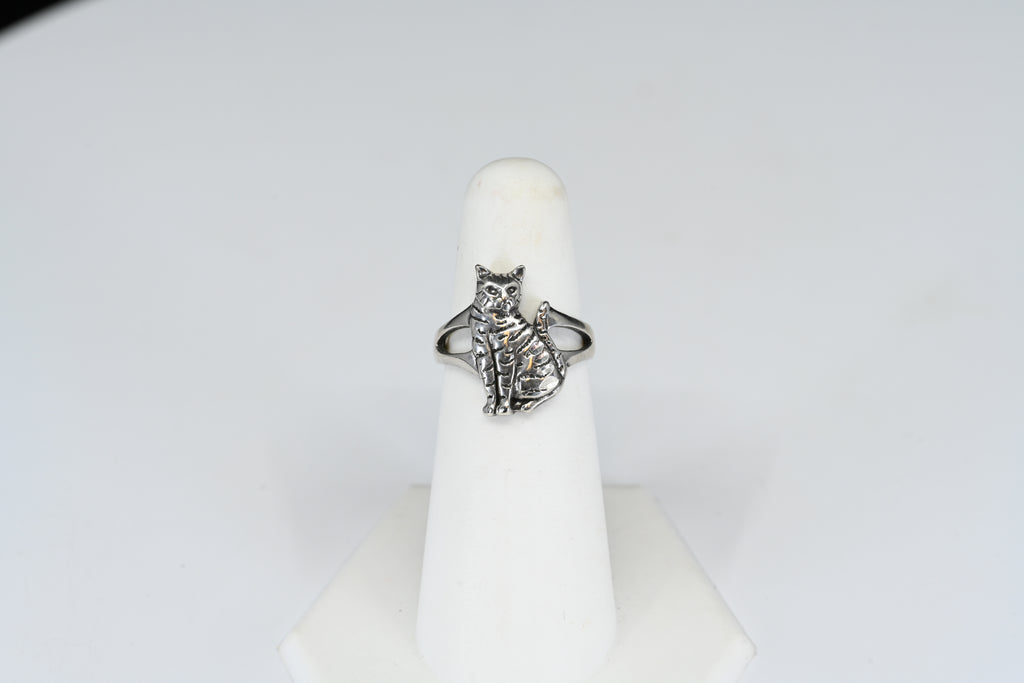 Sterling Silver Cat Ring