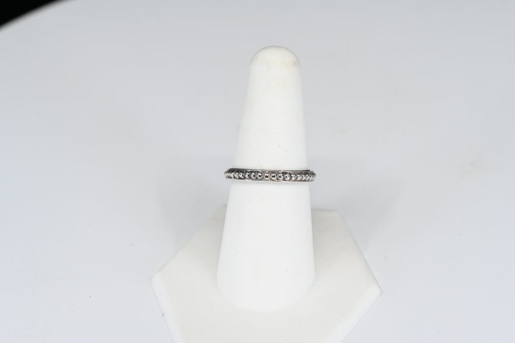 Sterling Silver Studded Band Ring