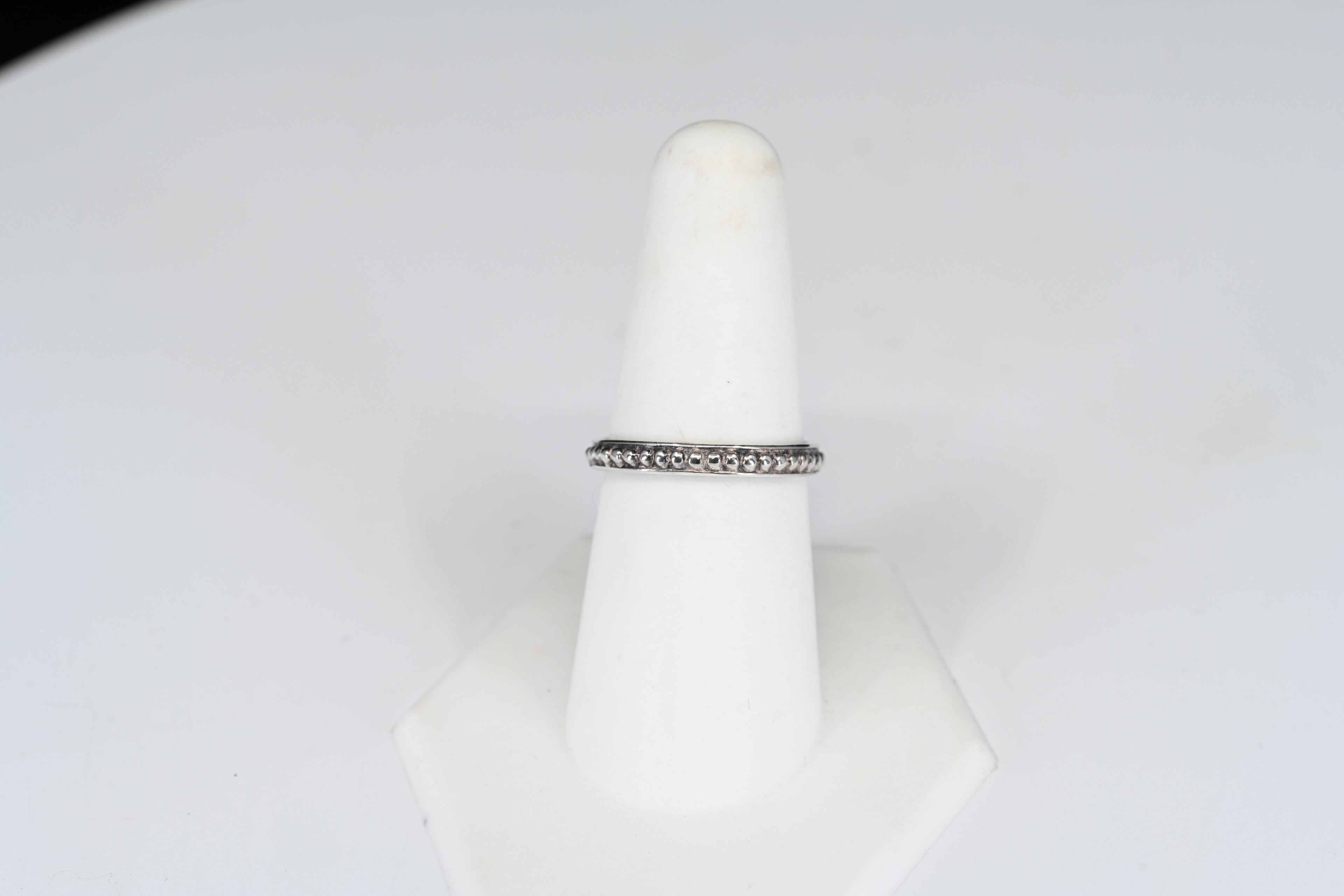 Sterling Silver Studded Band Ring