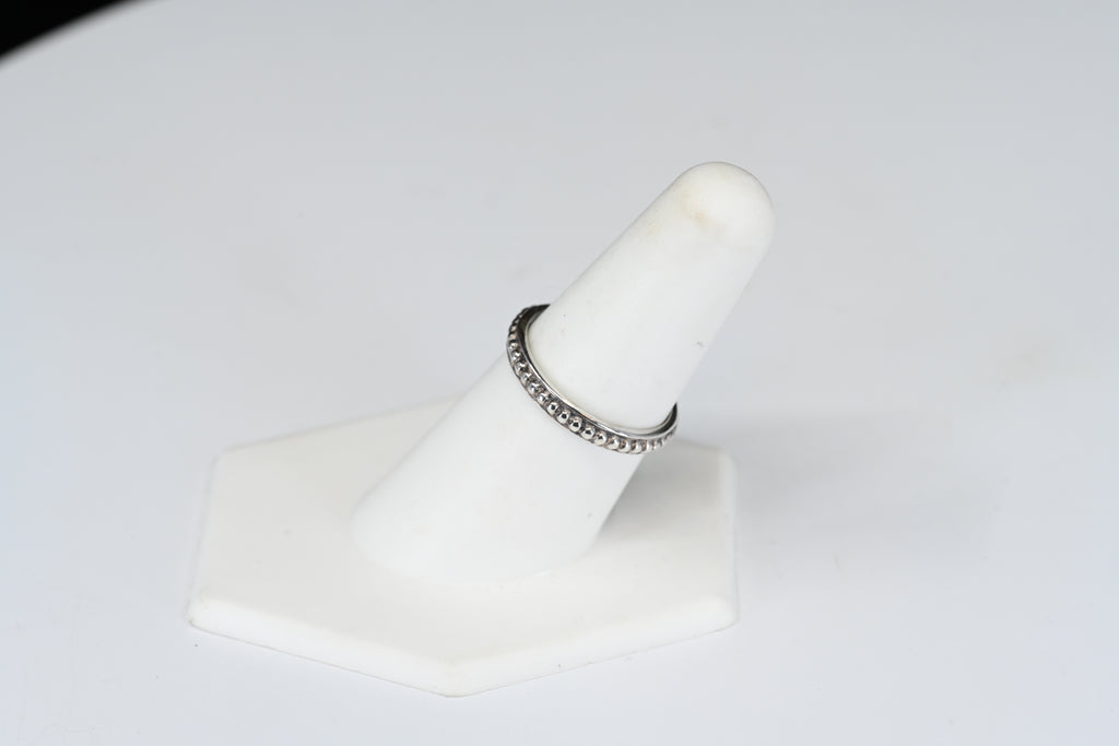 Sterling Silver Studded Band Ring