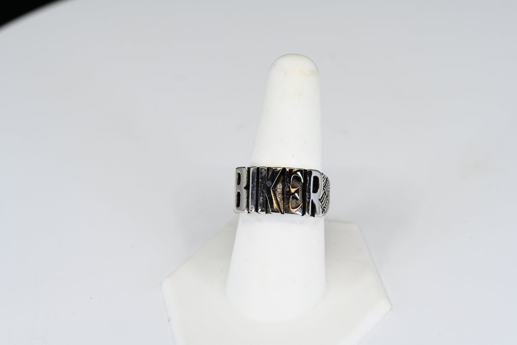 Sterling Silver Biker Ring