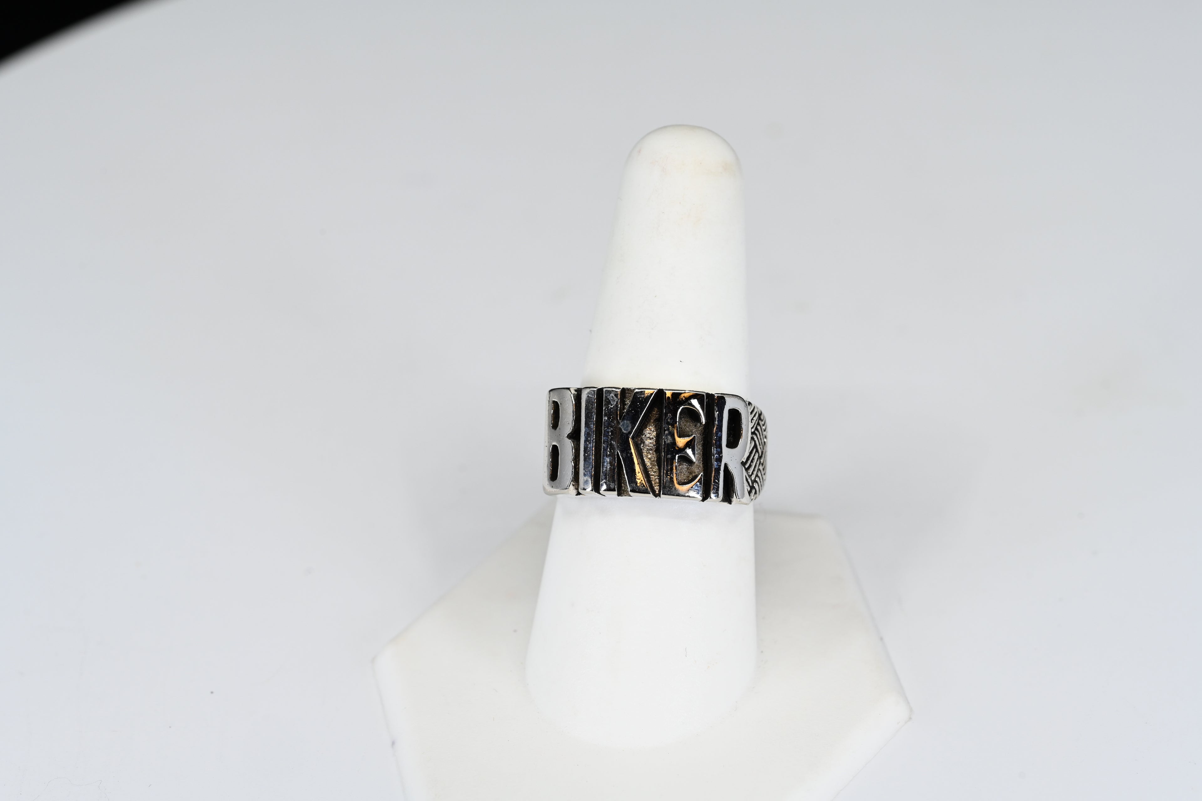 Sterling Silver Biker Ring