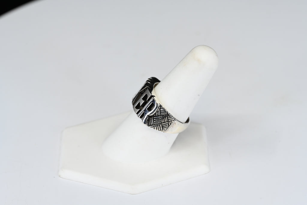 Sterling Silver Biker Ring