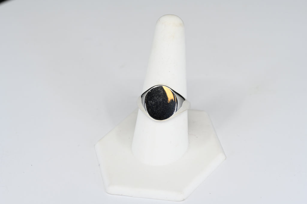 Sterling Silver Round Signet Ring
