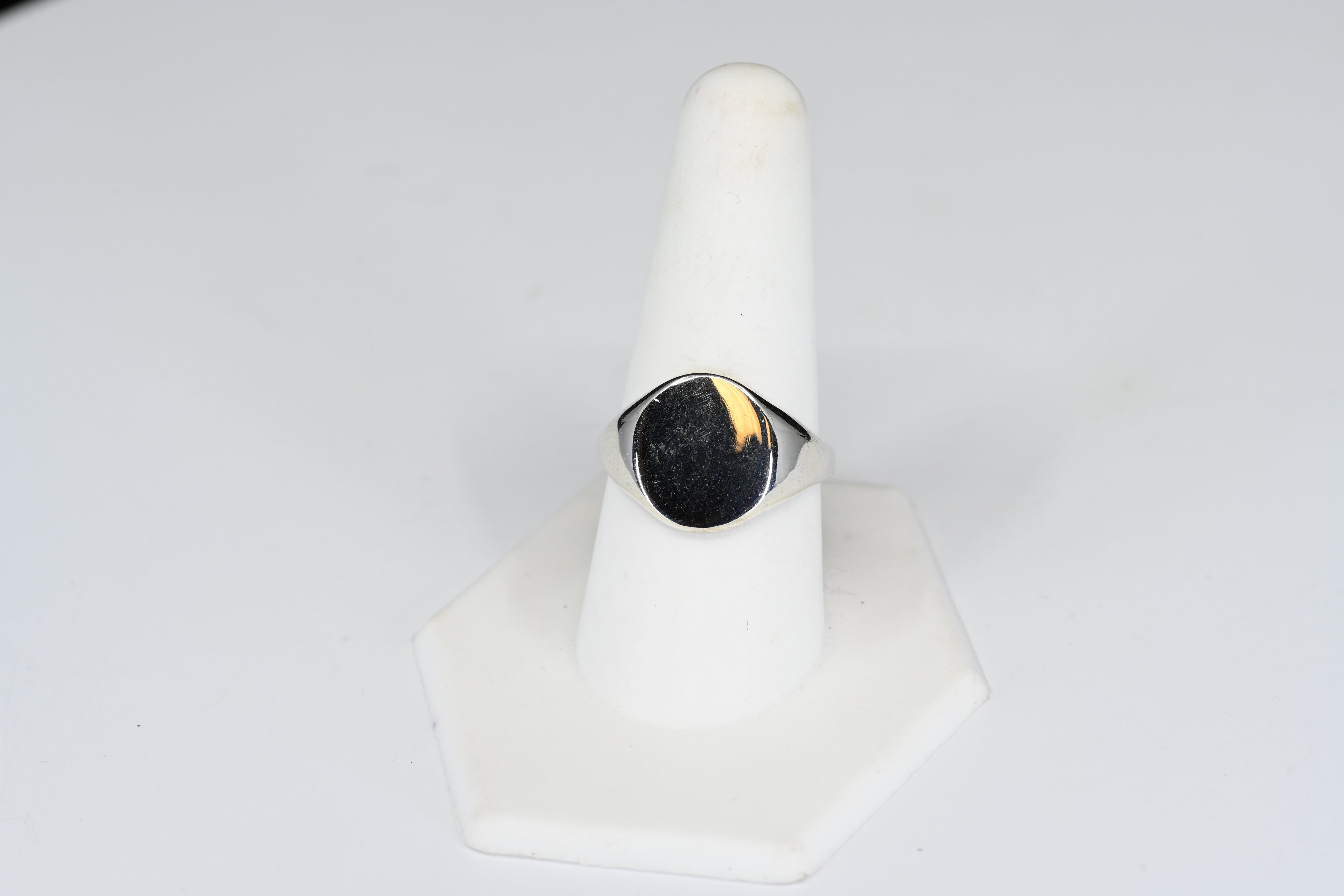 Sterling Silver Round Signet Ring