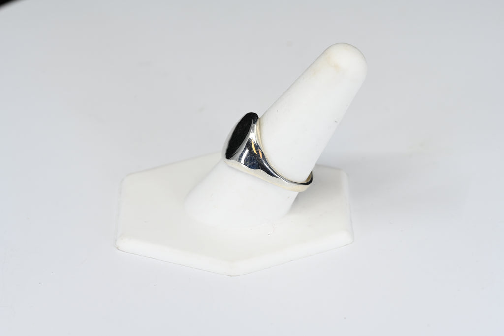 Sterling Silver Round Signet Ring