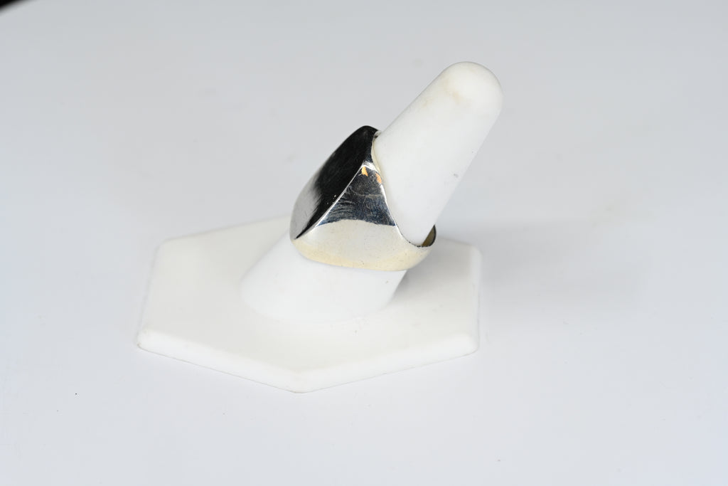 Sterling Silver Cushion Signet Ring