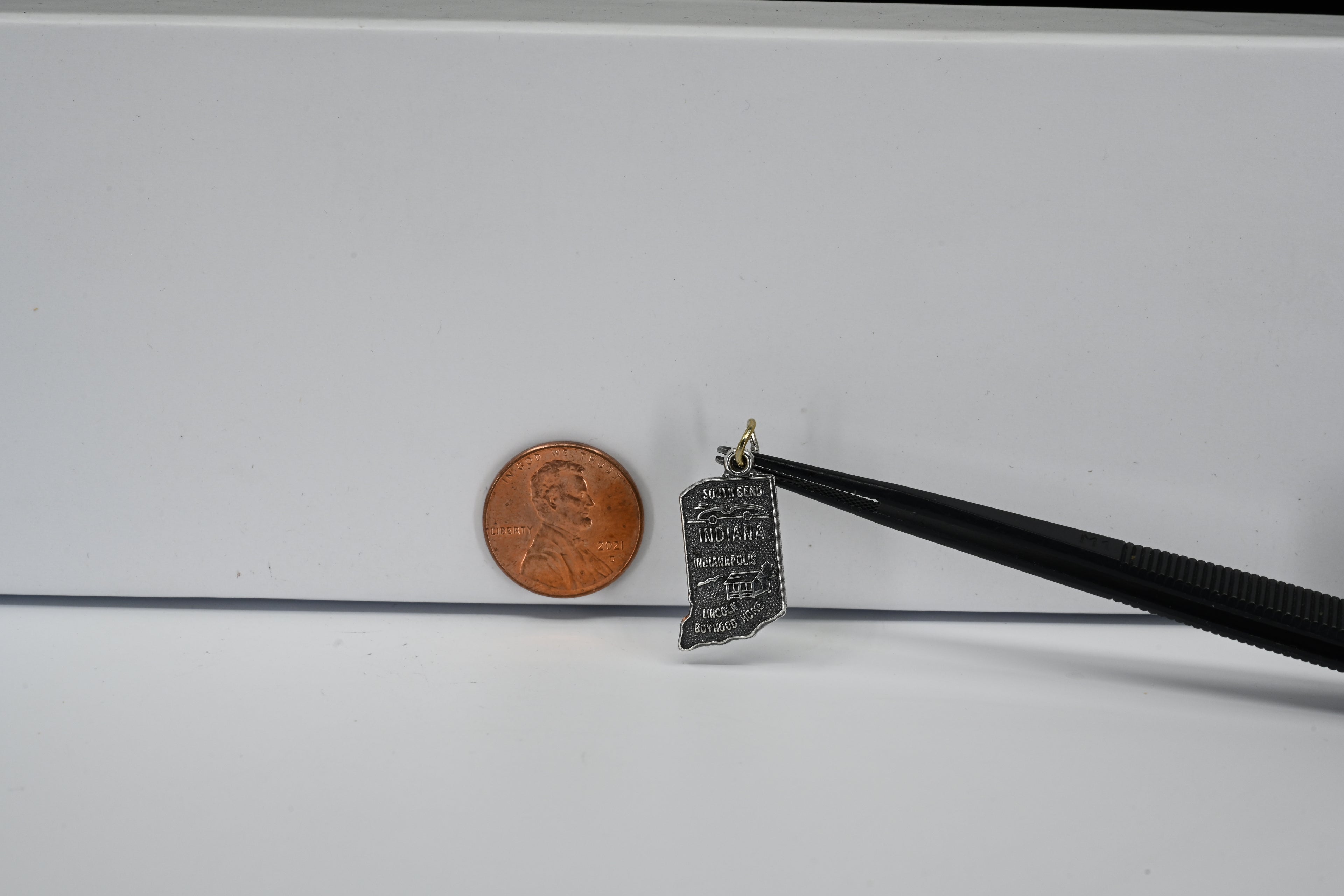 Sterling Silver Indiana State Charm