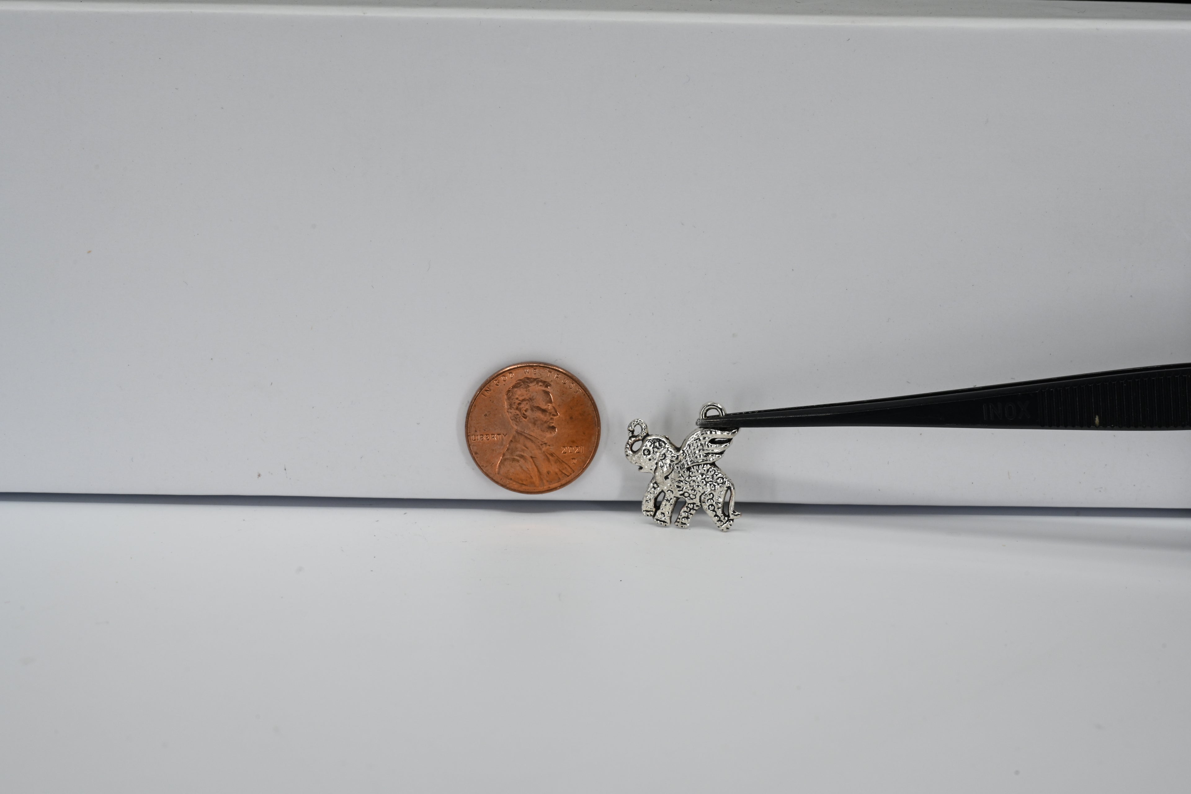 Sterling Silver Elephant With Wings Charm