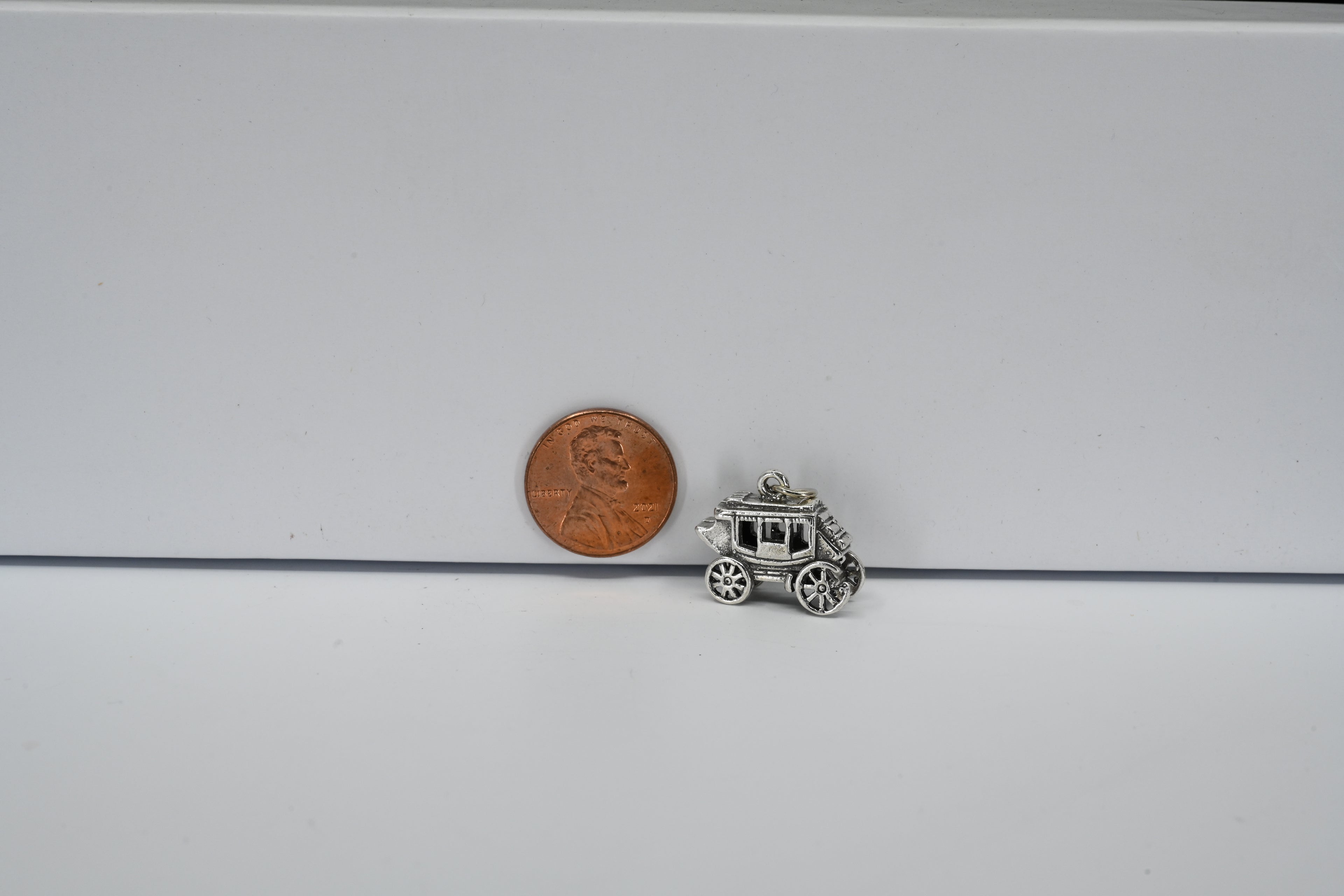 Sterling Silver Vintage-Style Stagecoach Charm