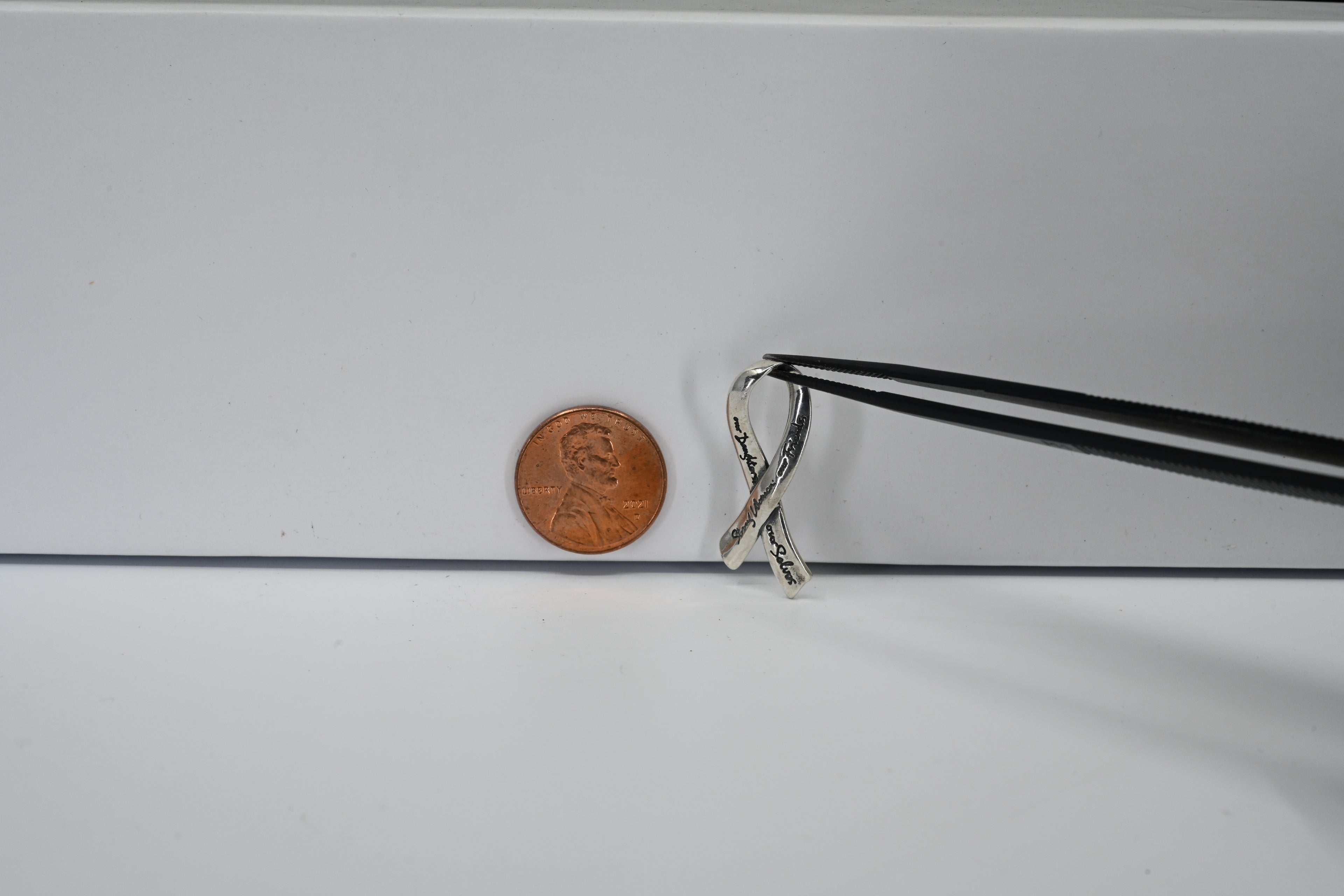 Sterling Silver Strong Woman And Friends Ribbon Pendant