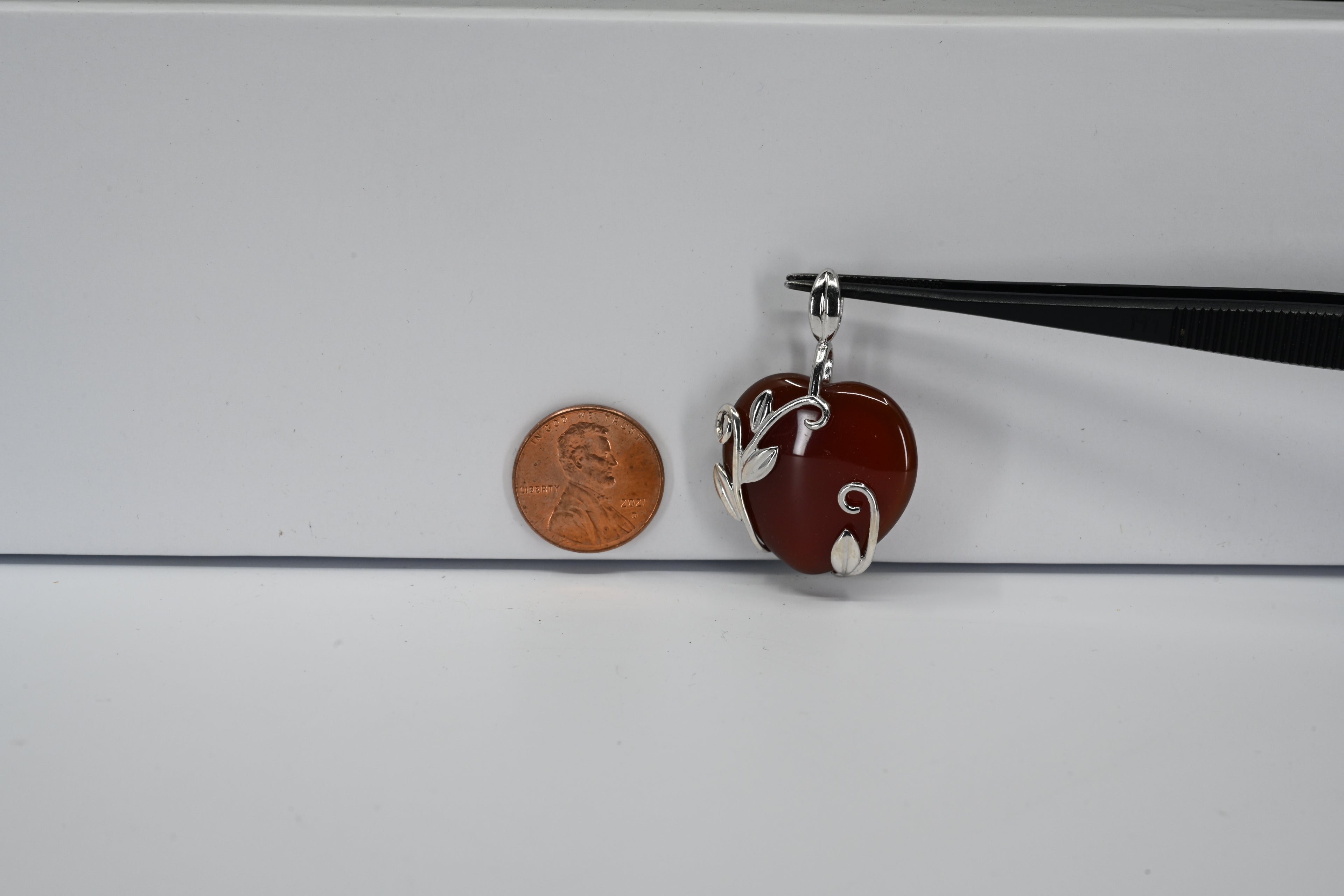 Sterling Silver Floral  Heart Pendant