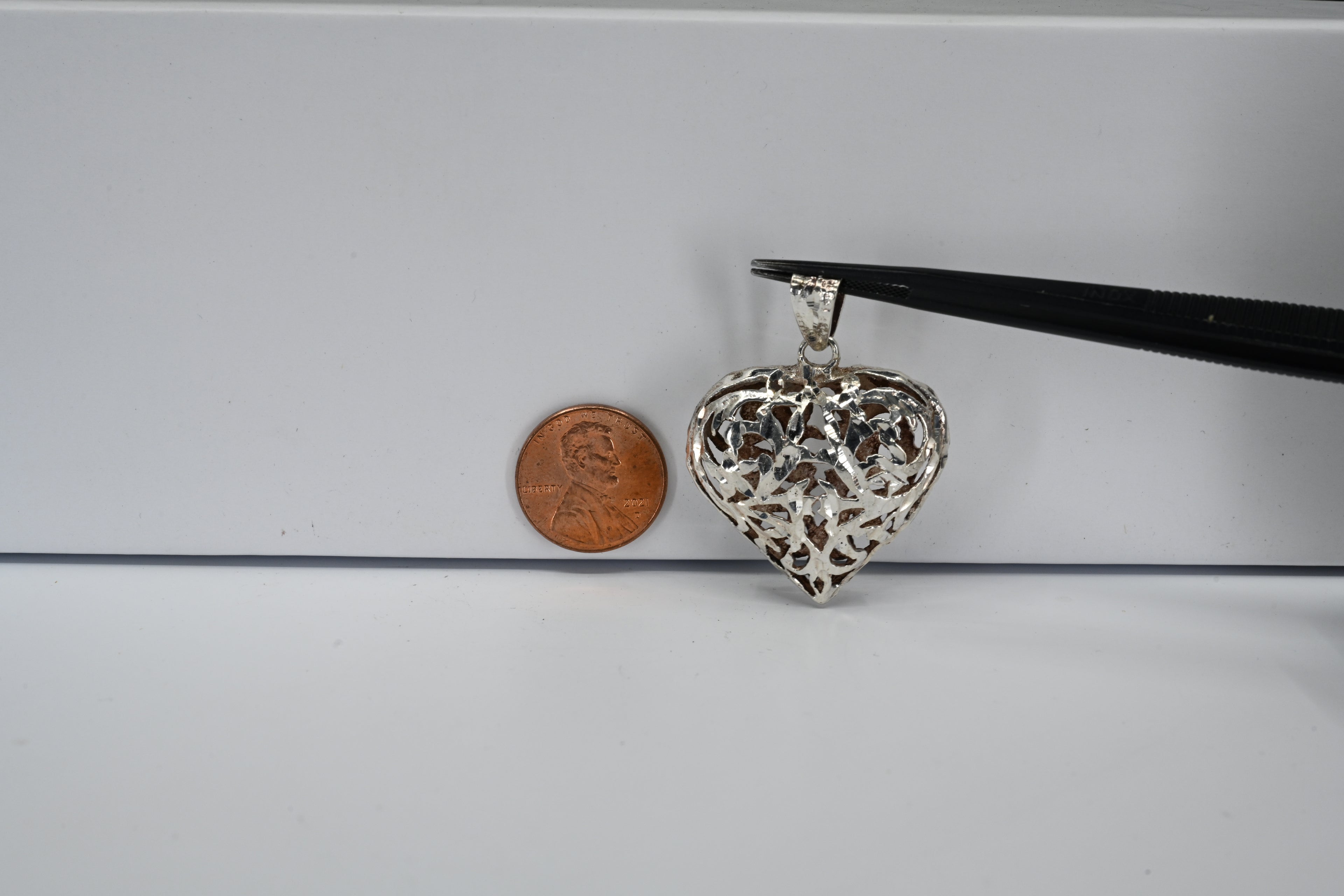 Sterling Silver Filigree Heart Pendant