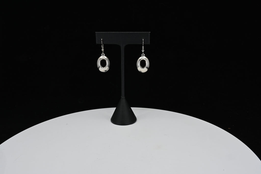 Sterling Silver Circle Dangle Earrings