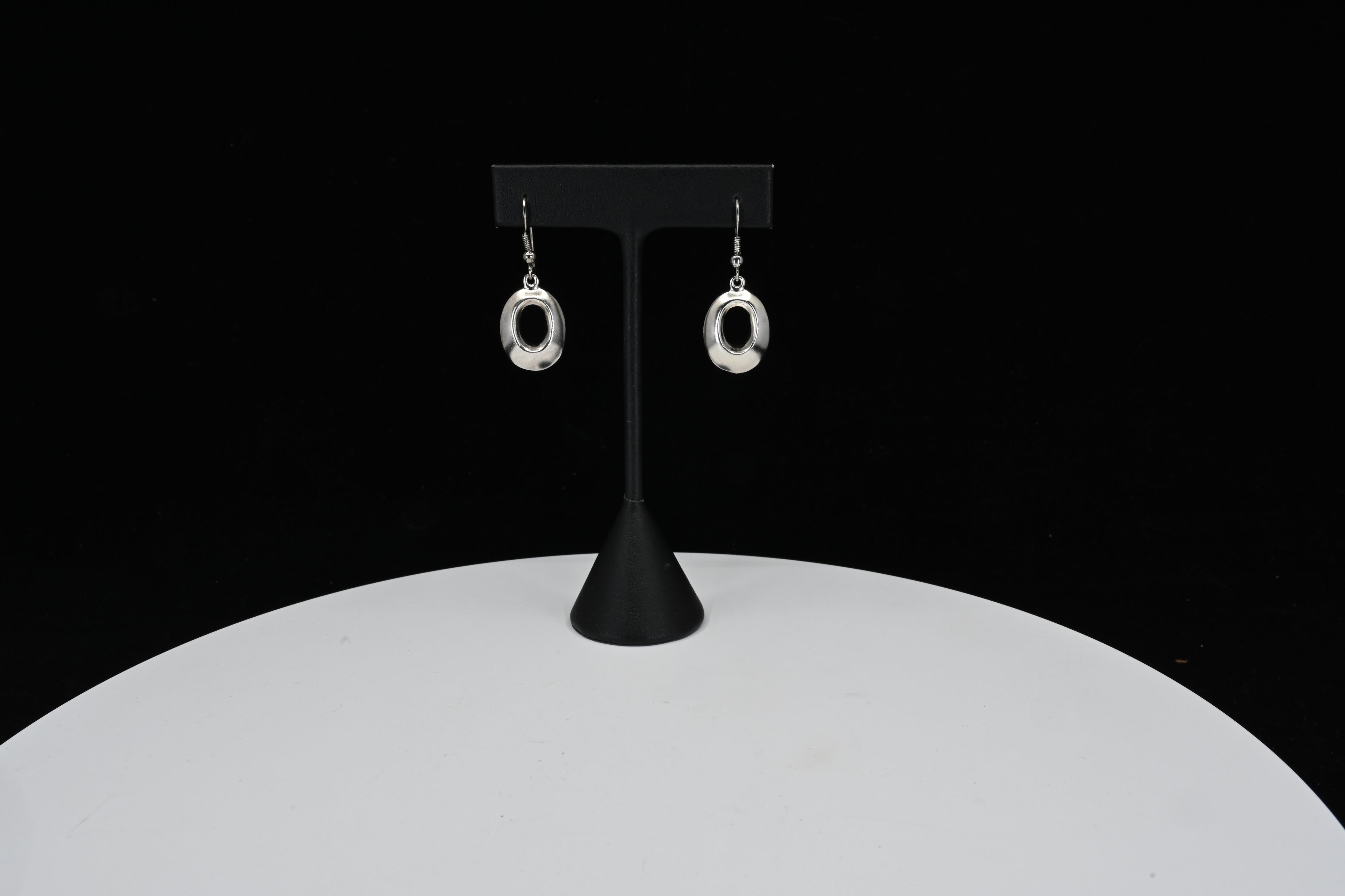 Sterling Silver Circle Dangle Earrings