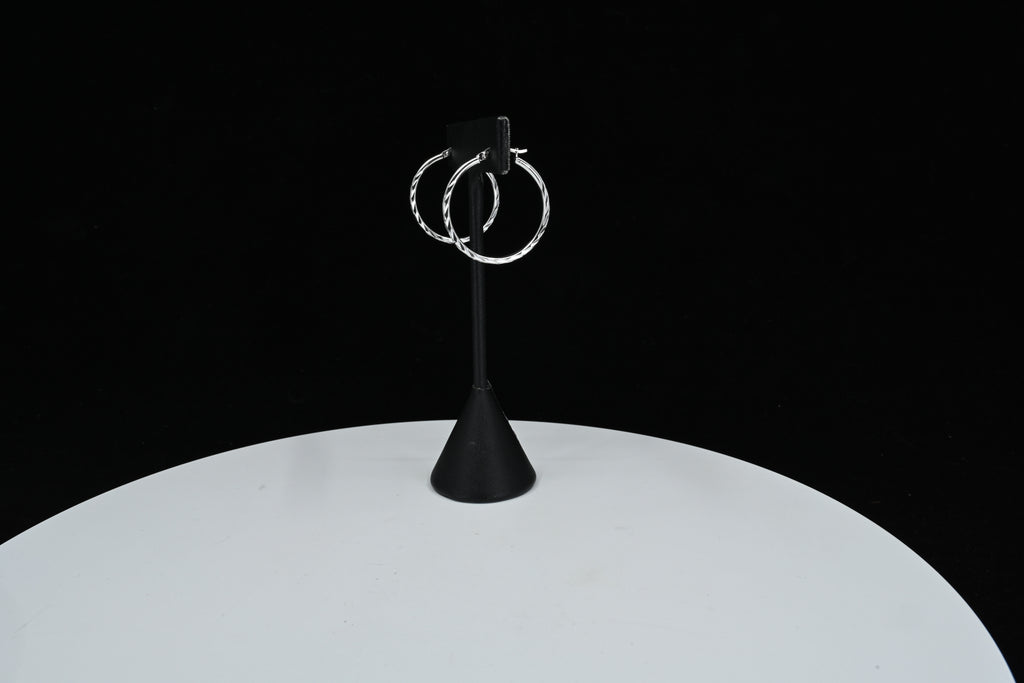 Sterling Silver Geometric Hoop Earrings