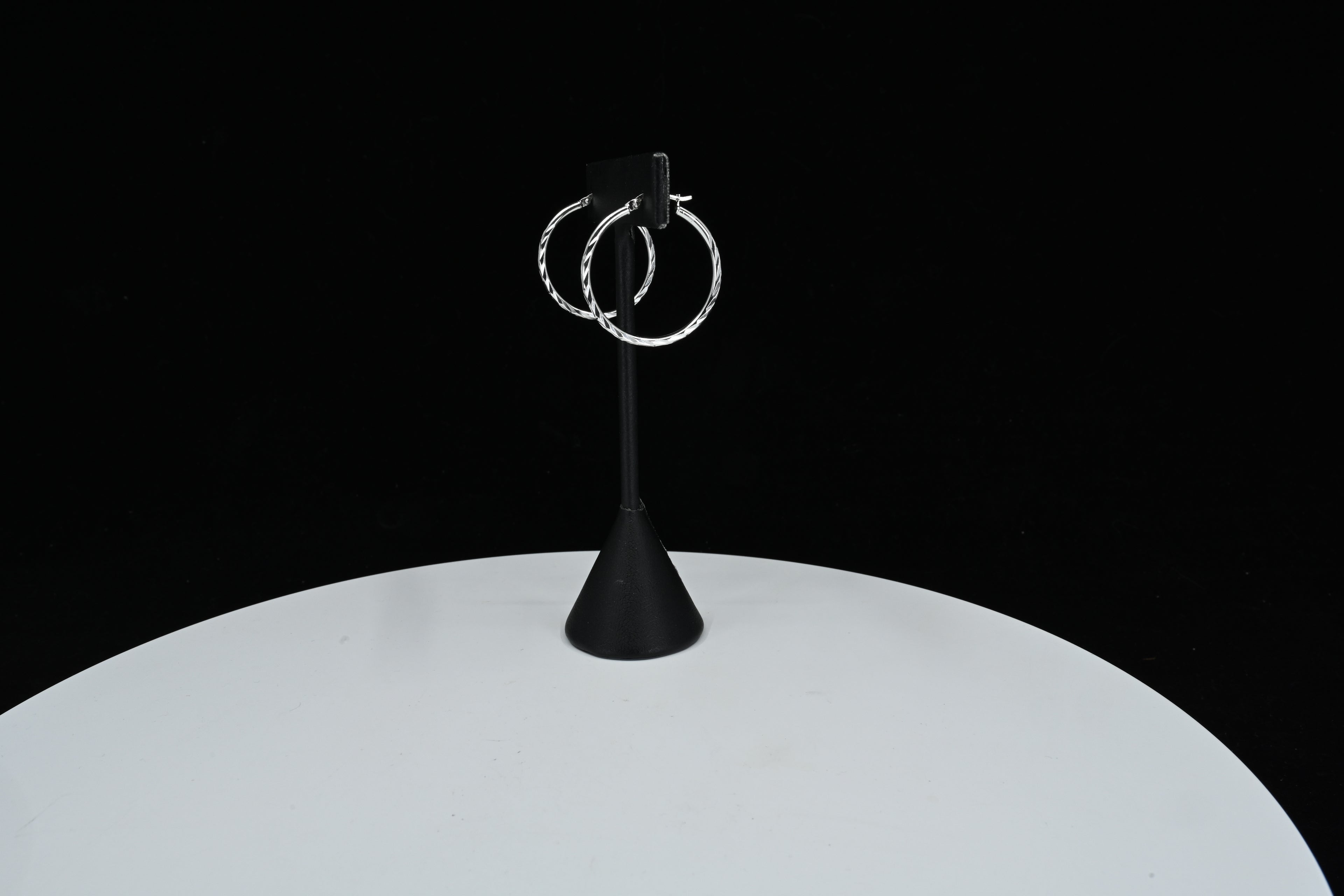 Sterling Silver Geometric Hoop Earrings