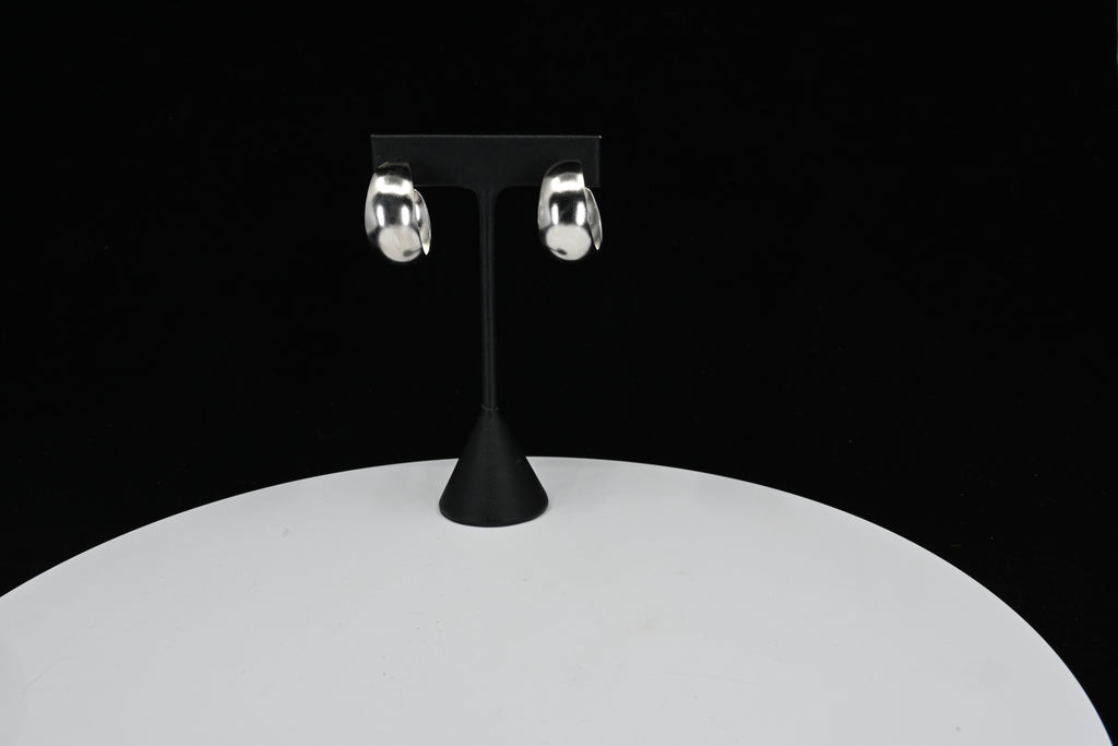 Sterling Silver Circle Stud Earrings